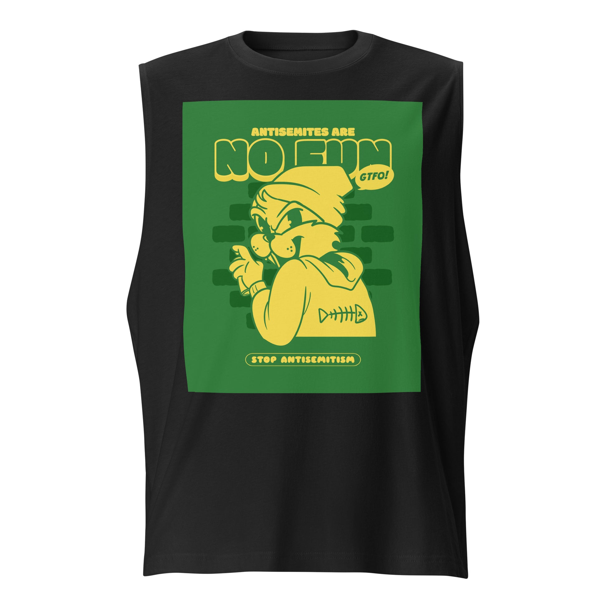 Streetart Graffiti Cartoon | Antisemitism | Unisex Muscle Tank Top