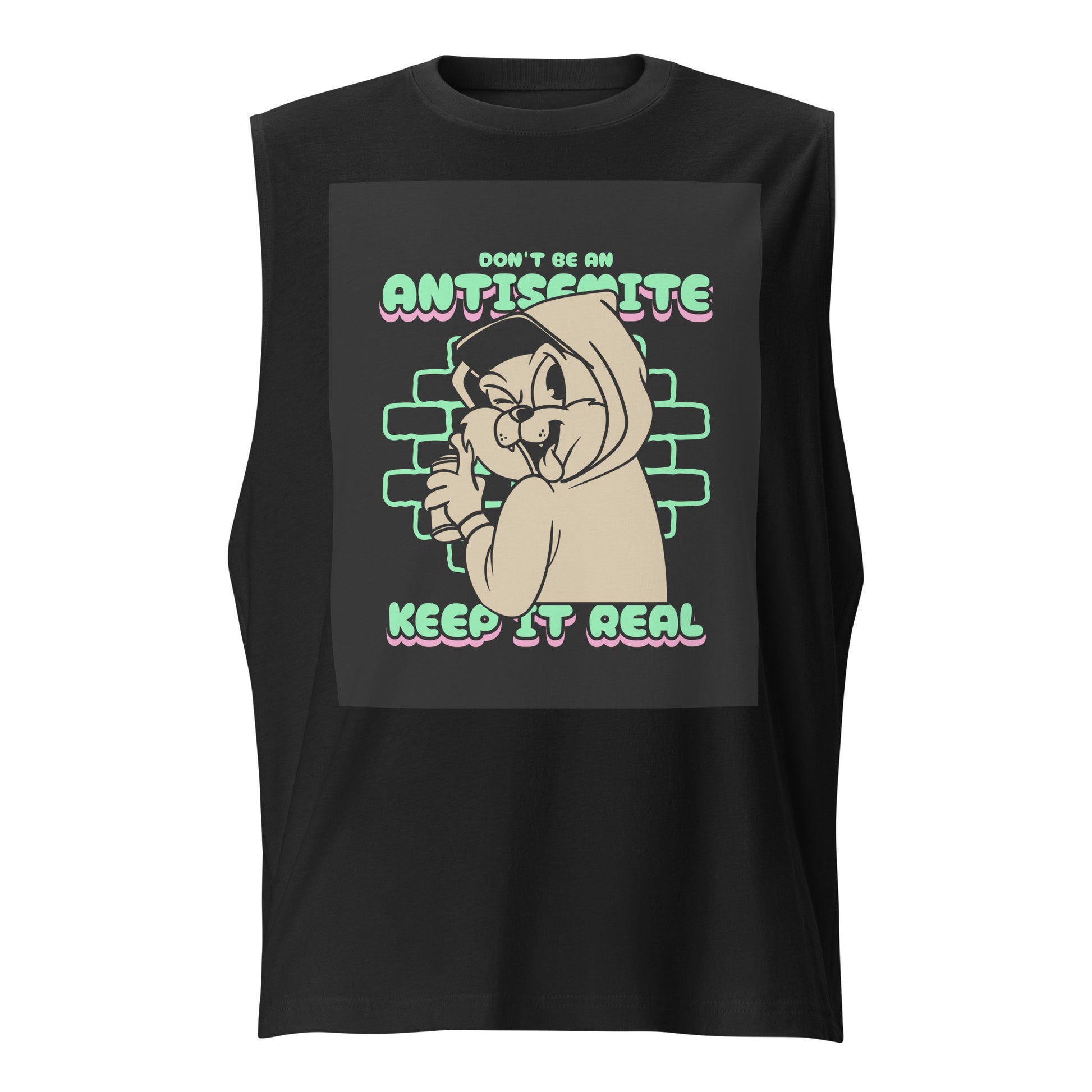 Streetart Graffiti Cartoon | Antisemitism | Unisex Muscle Tank Top Jouparty