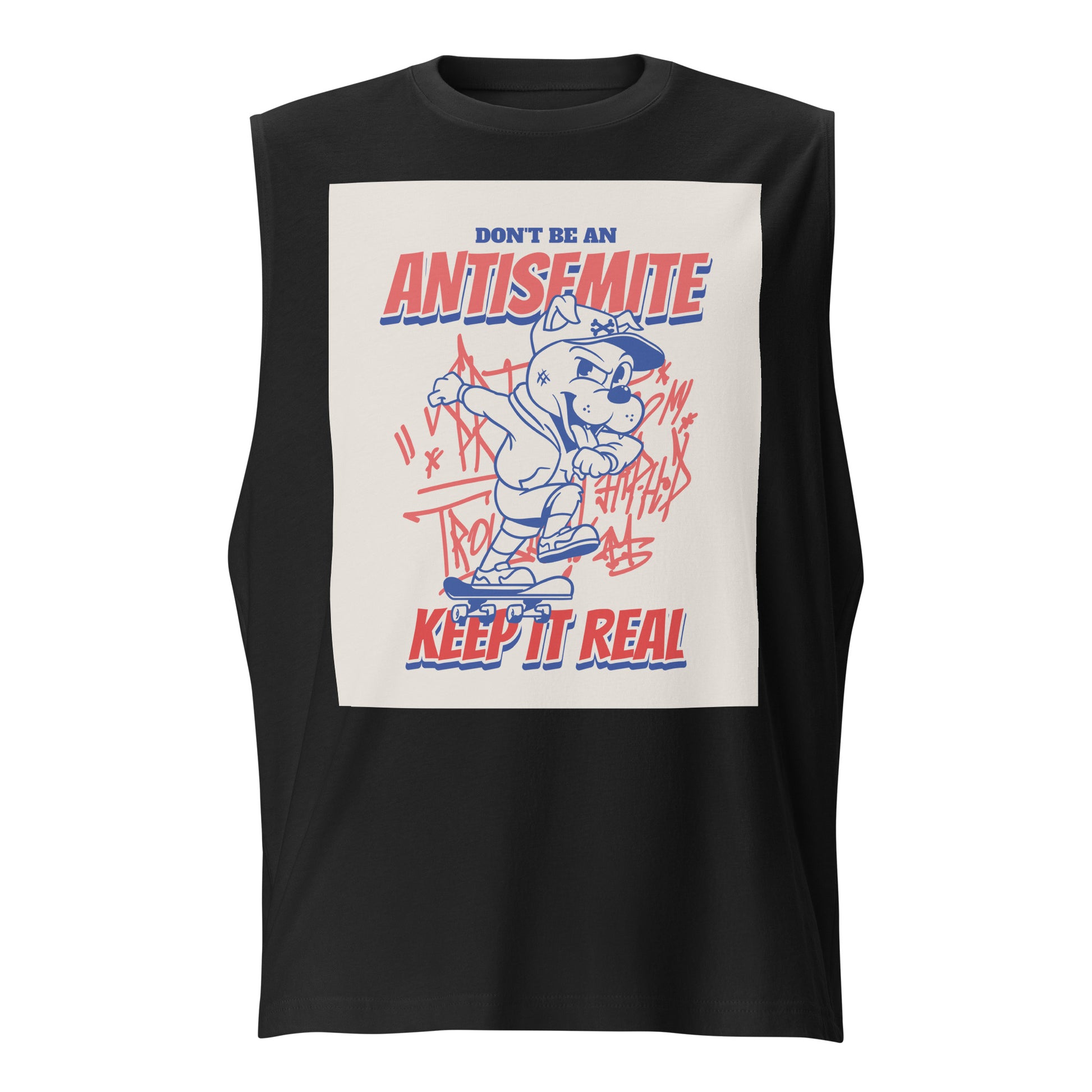 Streetart Graffiti Cartoon | Antisemitism | Unisex Muscle Tank Top