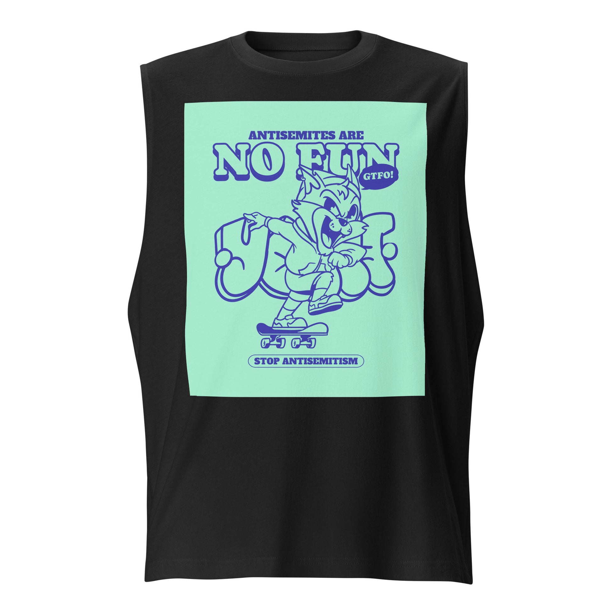 Streetart Graffiti Cartoon | Antisemitism | Unisex Muscle Tank Top Jouparty