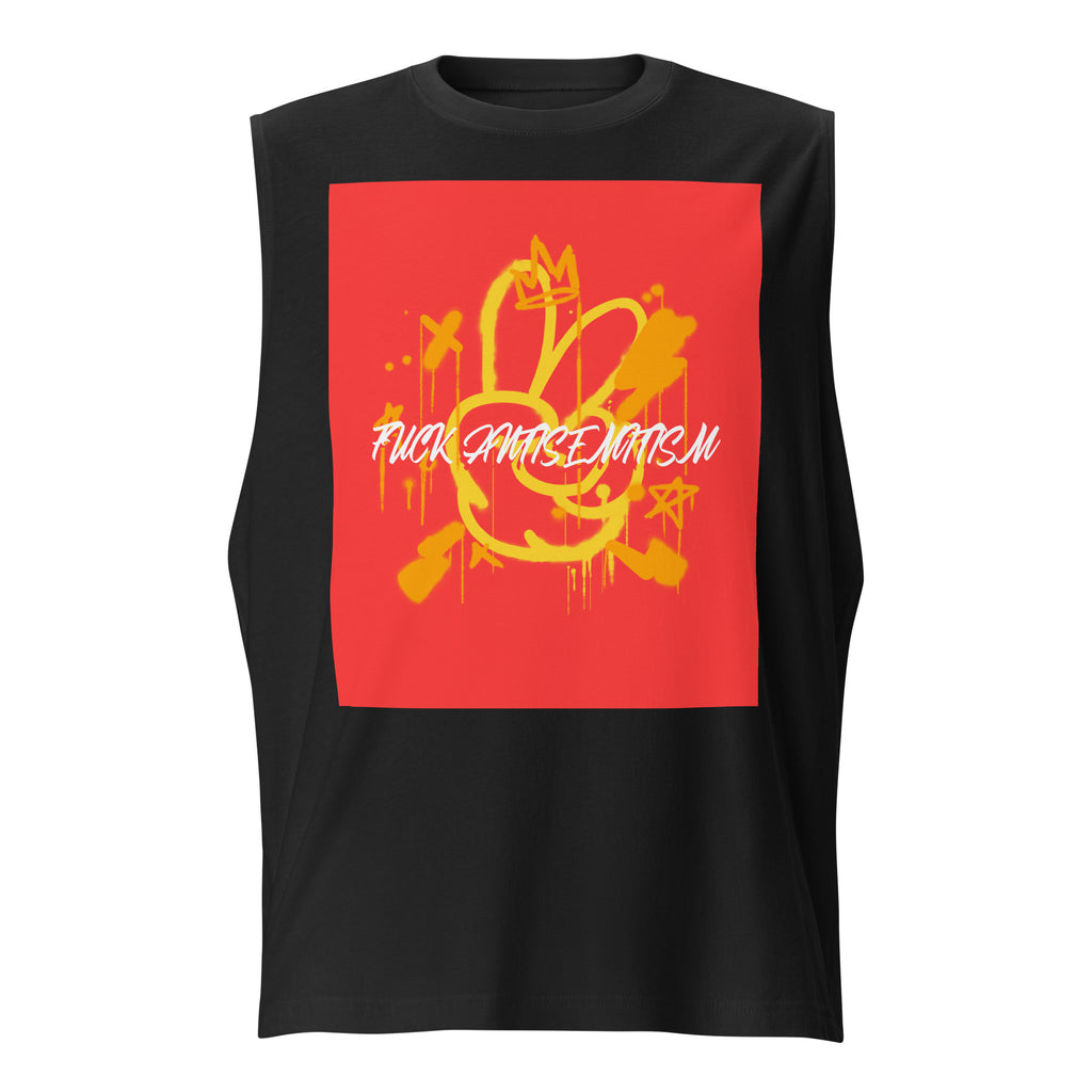 Fuck Antisemitism Graffiti | Unisex  Muscle Tank Top Jouparty