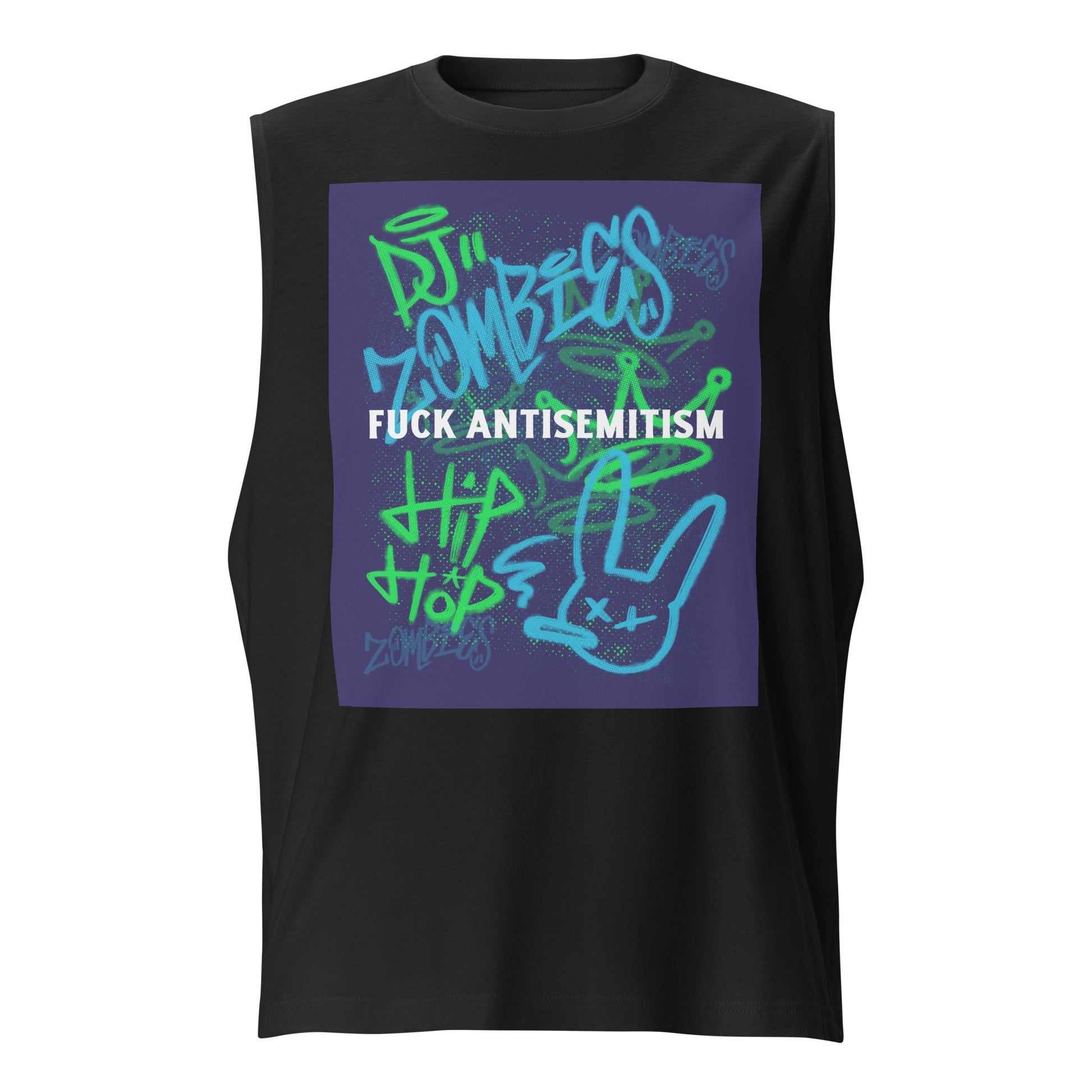 Fuck Antisemitism Graffiti | Unisex  Muscle Tank Top Jouparty