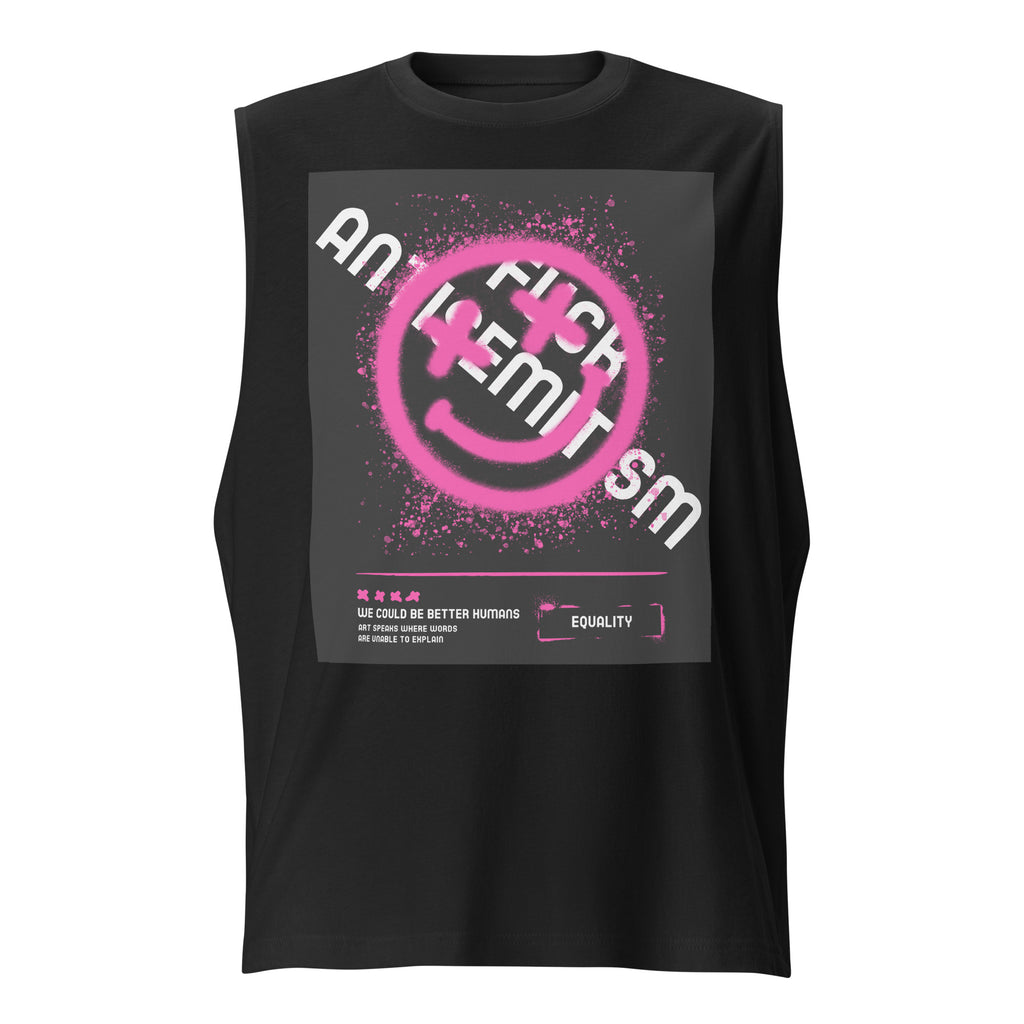 Fuck Antisemitism Graffiti | Unisex  Muscle Tank Top