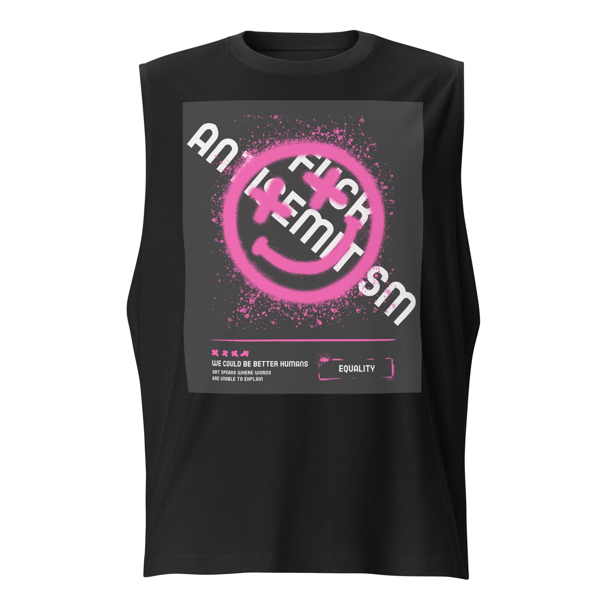 Fuck Antisemitism Graffiti | Unisex  Muscle Tank Top