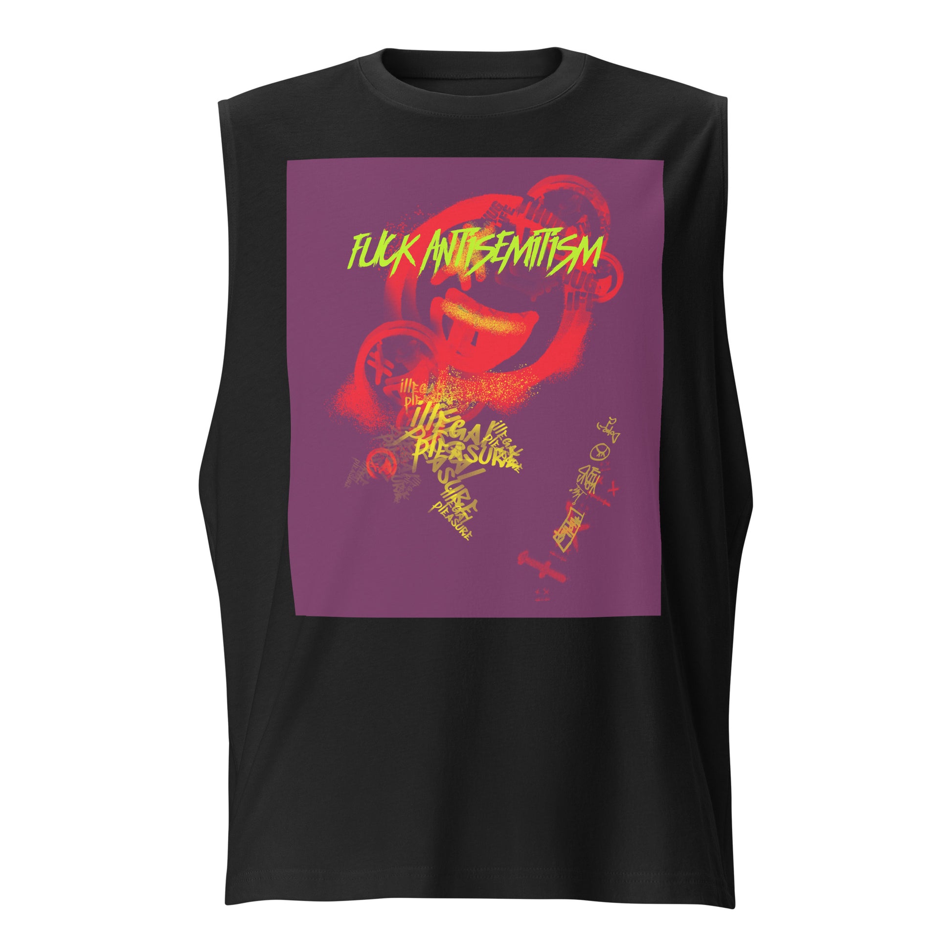 Fuck Antisemitism Graffiti | Unisex  Muscle Tank Top Jouparty