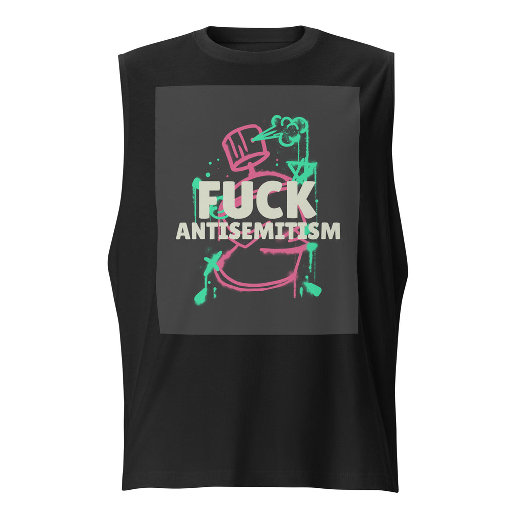 Fuck Antisemitism Graffiti | Unisex  Muscle Tank Top Jouparty