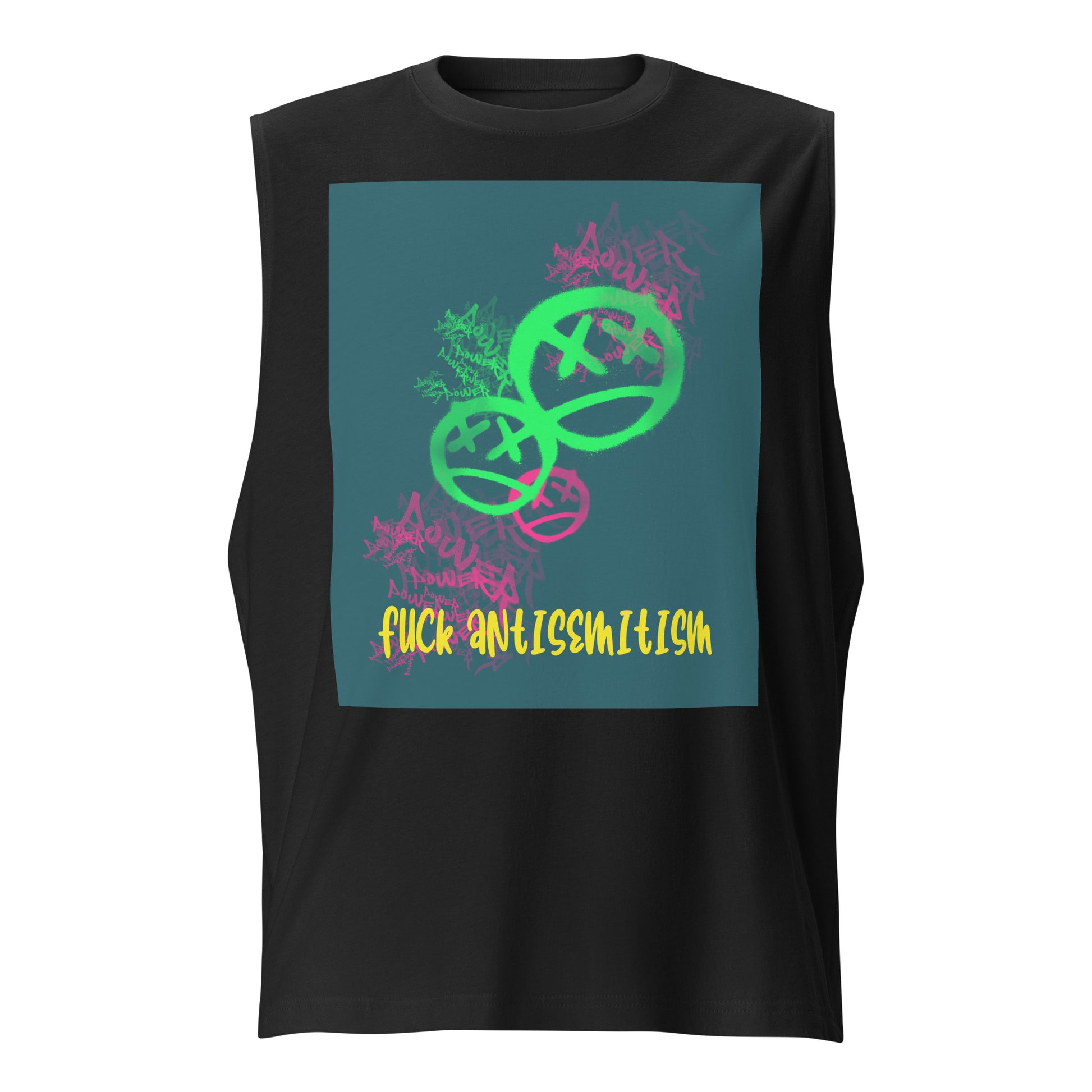 Fuck Antisemitism Graffiti | Unisex  Muscle Tank Top Jouparty