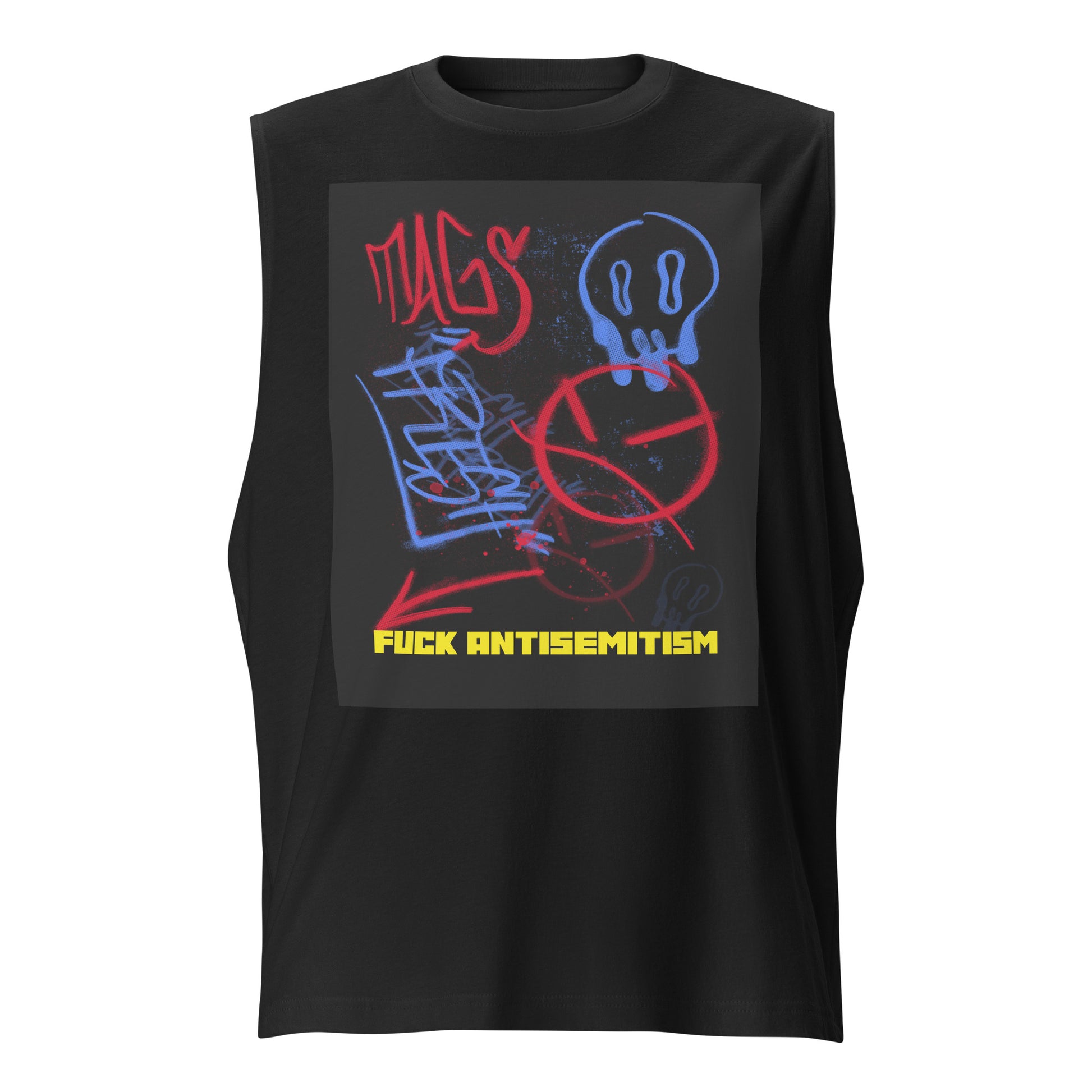 Fuck Antisemitism Graffiti | Unisex  Muscle Tank Top Jouparty