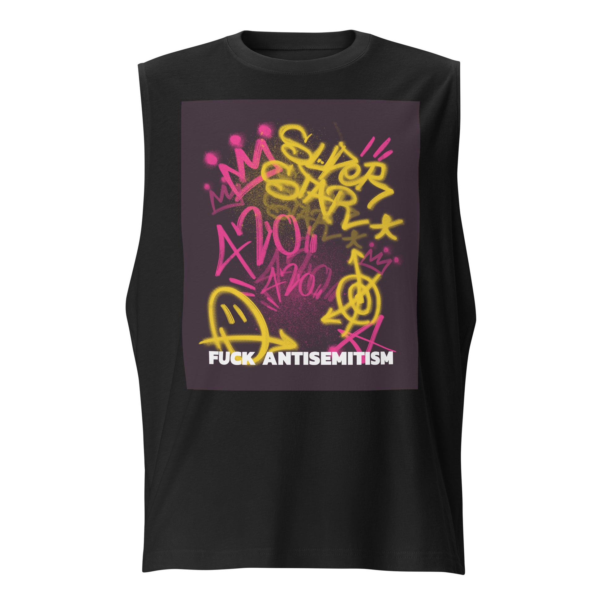 Fuck Antisemitism Graffiti | Unisex  Muscle Tank Top Jouparty