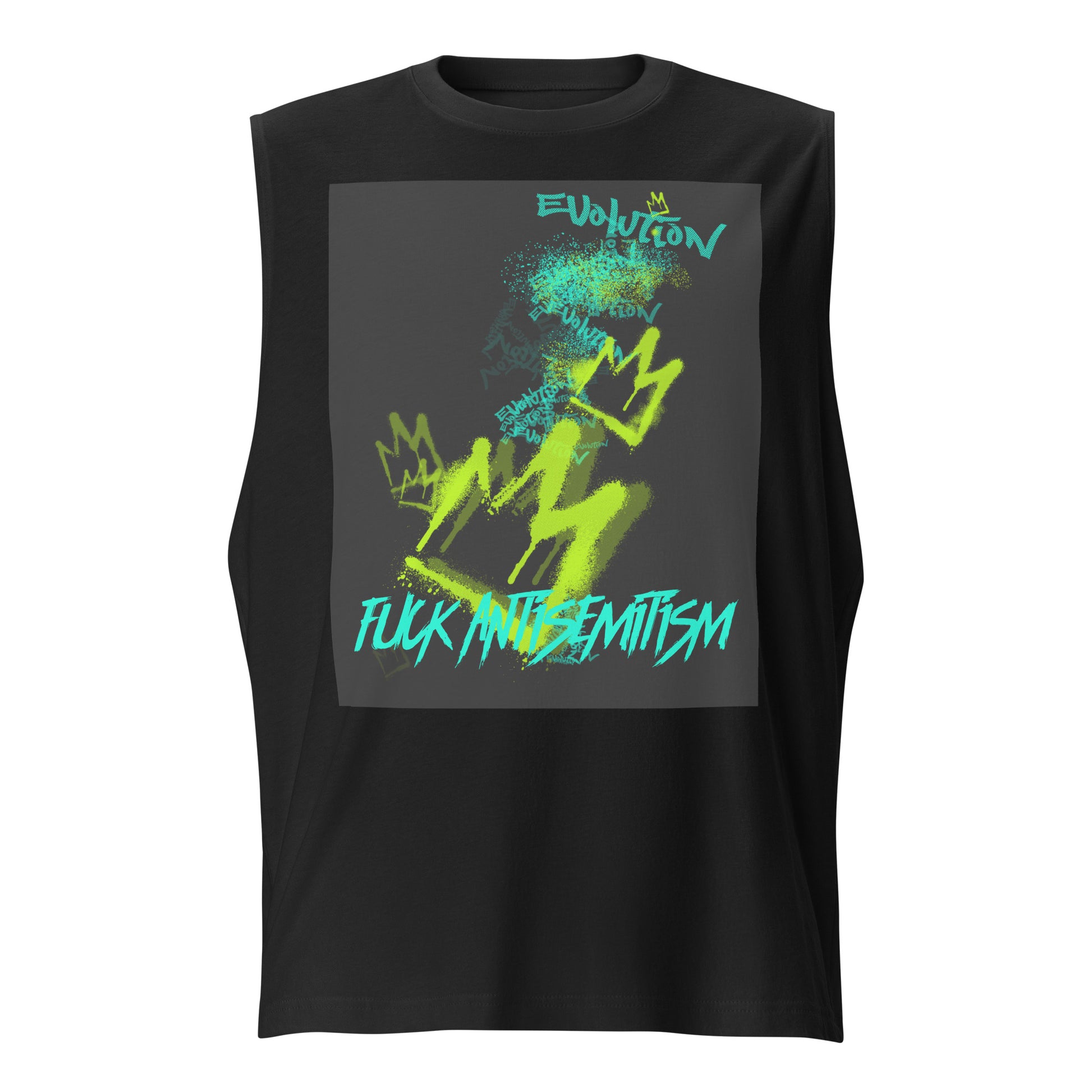 Fuck Antisemitism Graffiti | Unisex  Muscle Tank Top Jouparty