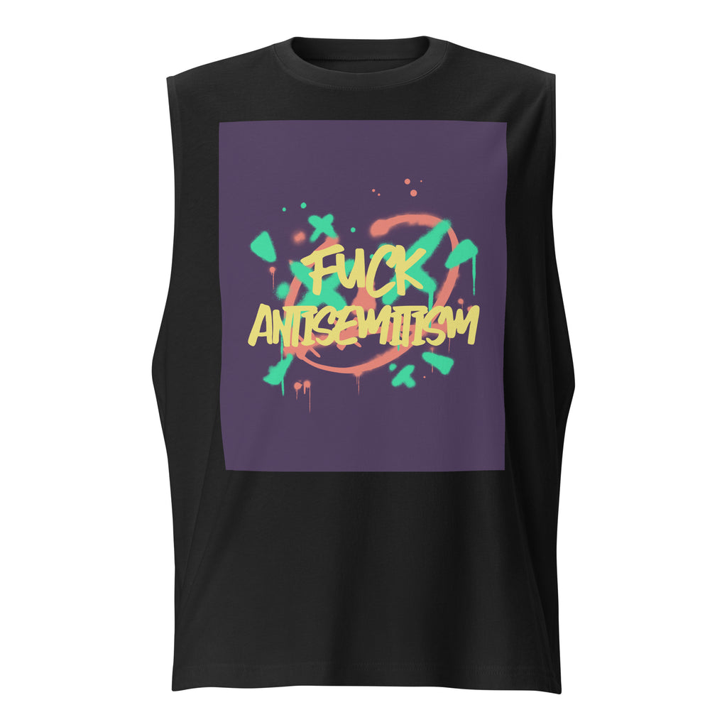 Fuck Antisemitism Graffiti | Unisex  Muscle Tank Top Jouparty