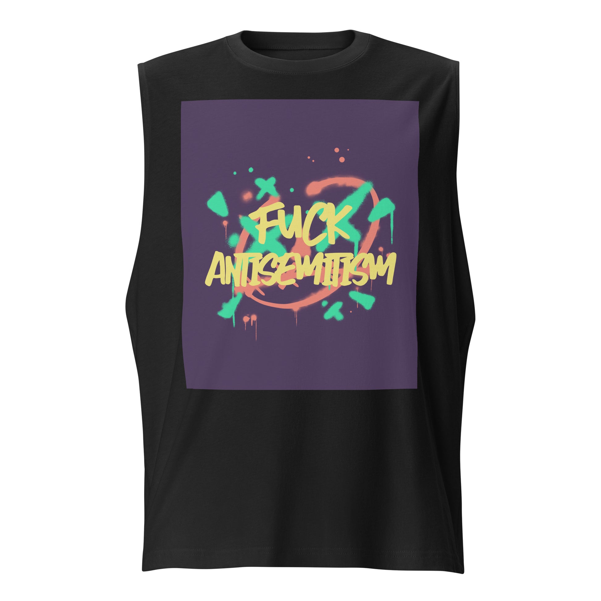 Fuck Antisemitism Graffiti | Unisex  Muscle Tank Top Jouparty