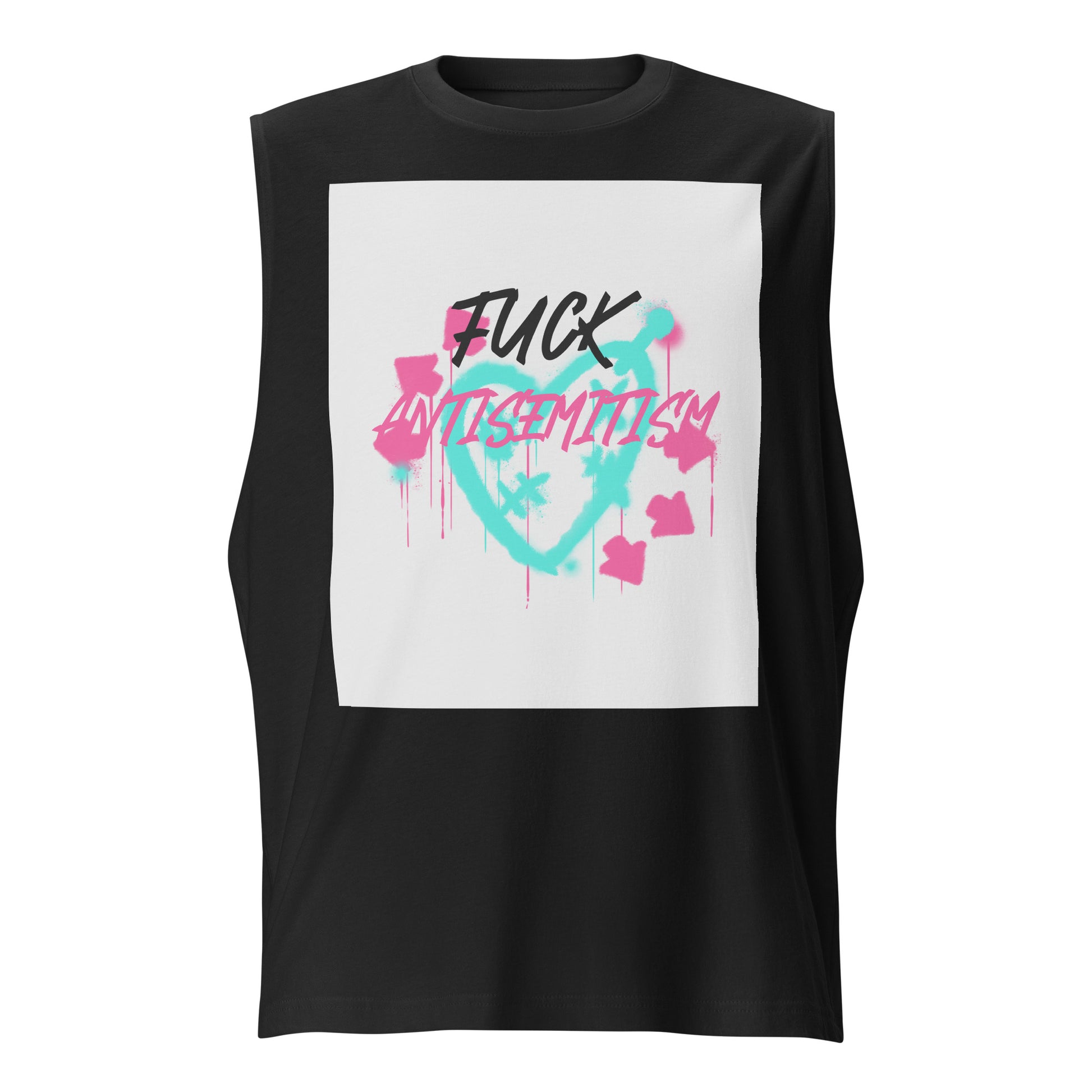 Fuck Antisemitism Graffiti | Unisex  Muscle Tank Top Jouparty