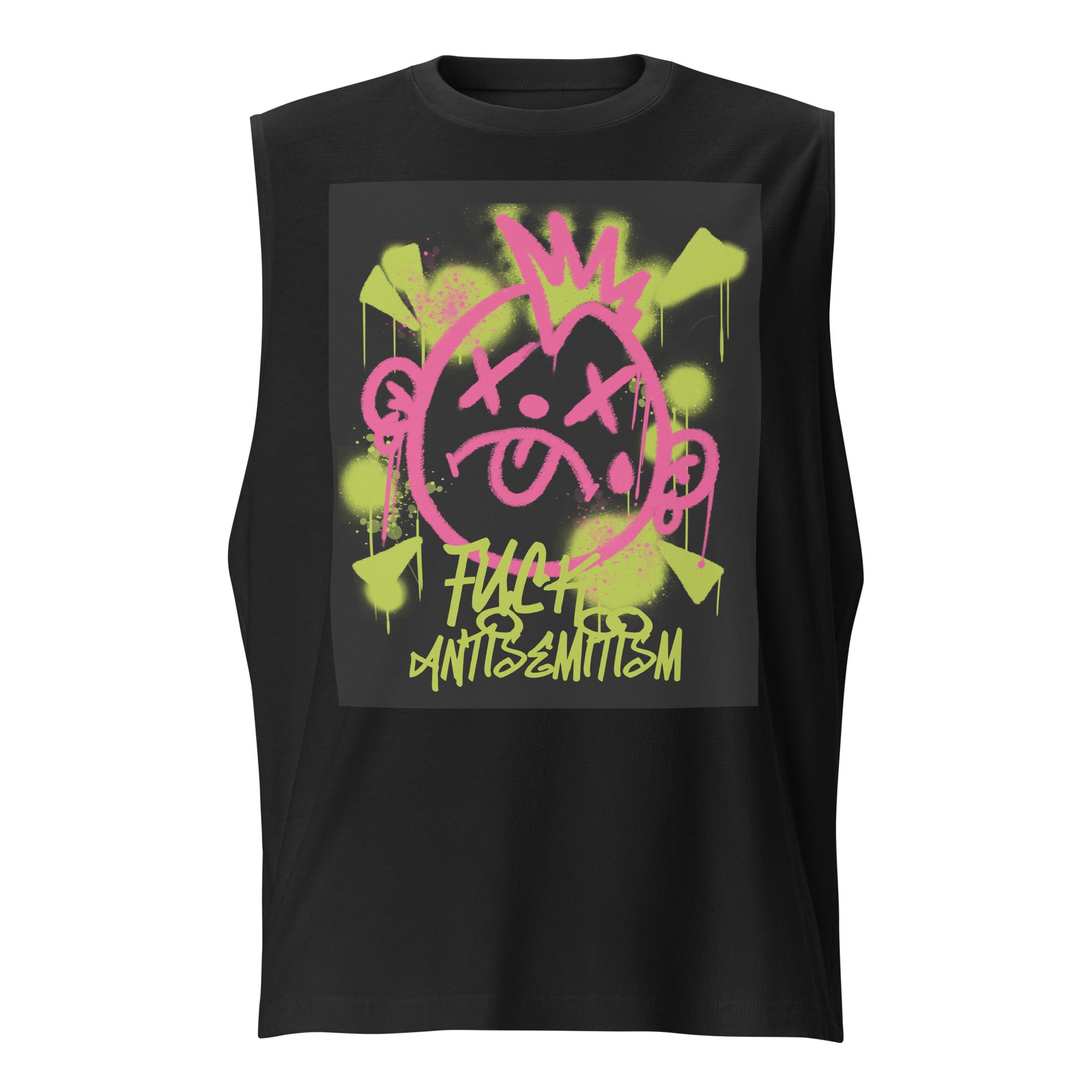 Fuck Antisemitism Graffiti | Unisex  Muscle Tank Top Jouparty