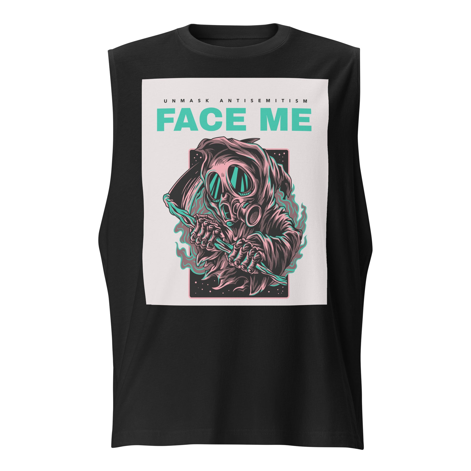 Face Me | Unmask Antisemitism | Unisex Muscle Tank Top