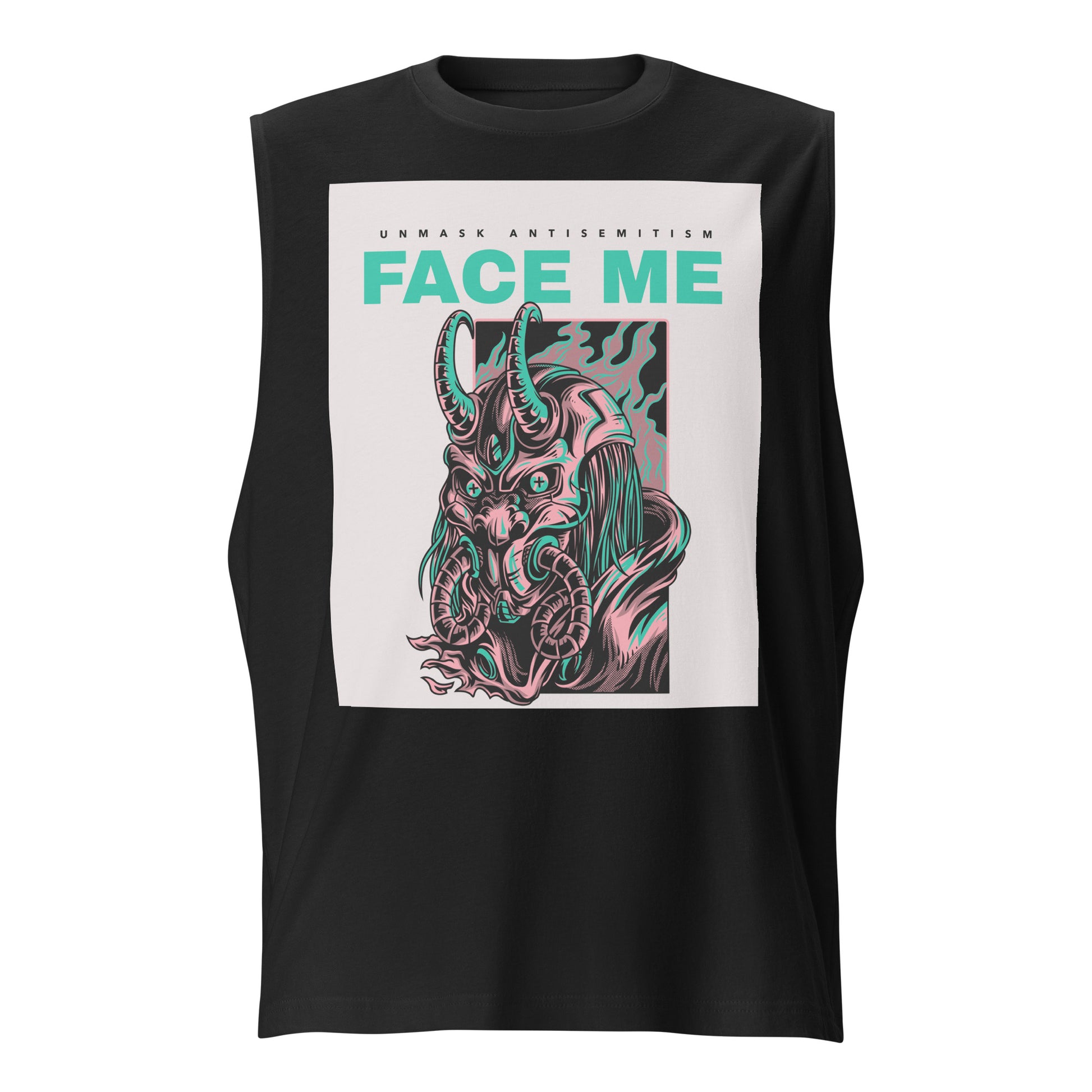 Face Me | Unmask Antisemitism | Unisex Muscle Tank Top Jouparty