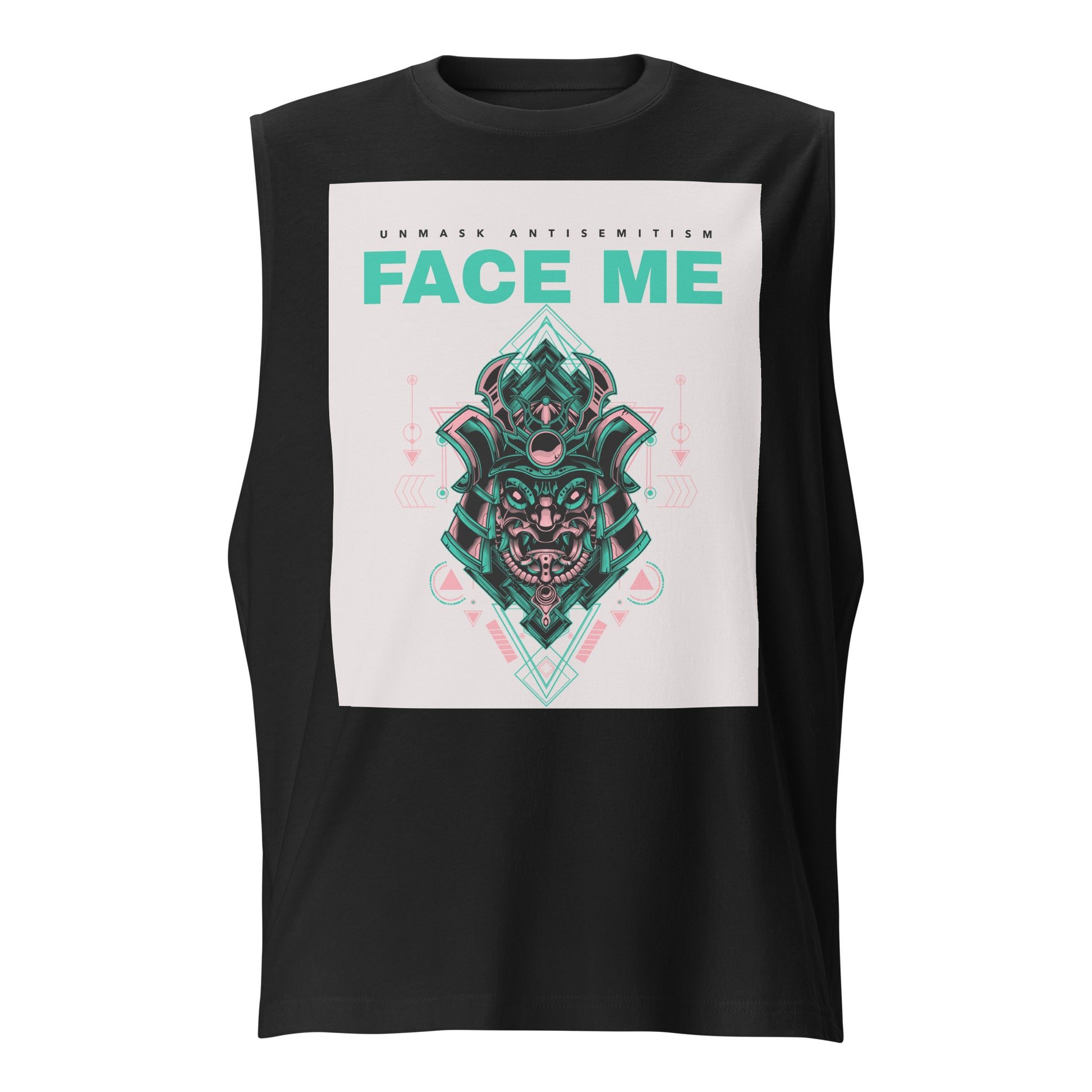 Face Me | Unmask Antisemitism | Unisex Muscle Tank Top Jouparty