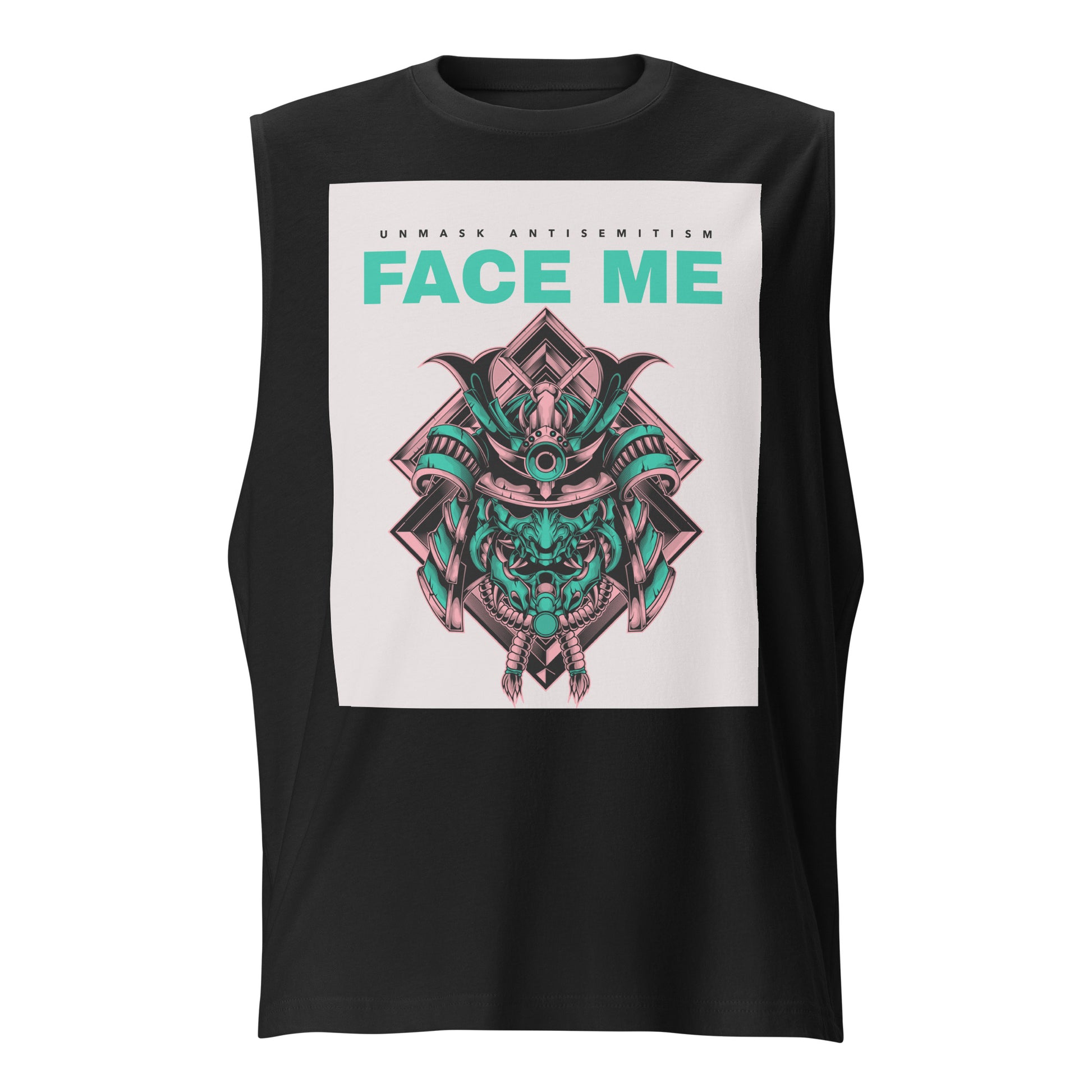 Face Me | Unmask Antisemitism | Unisex Muscle Tank Top Jouparty