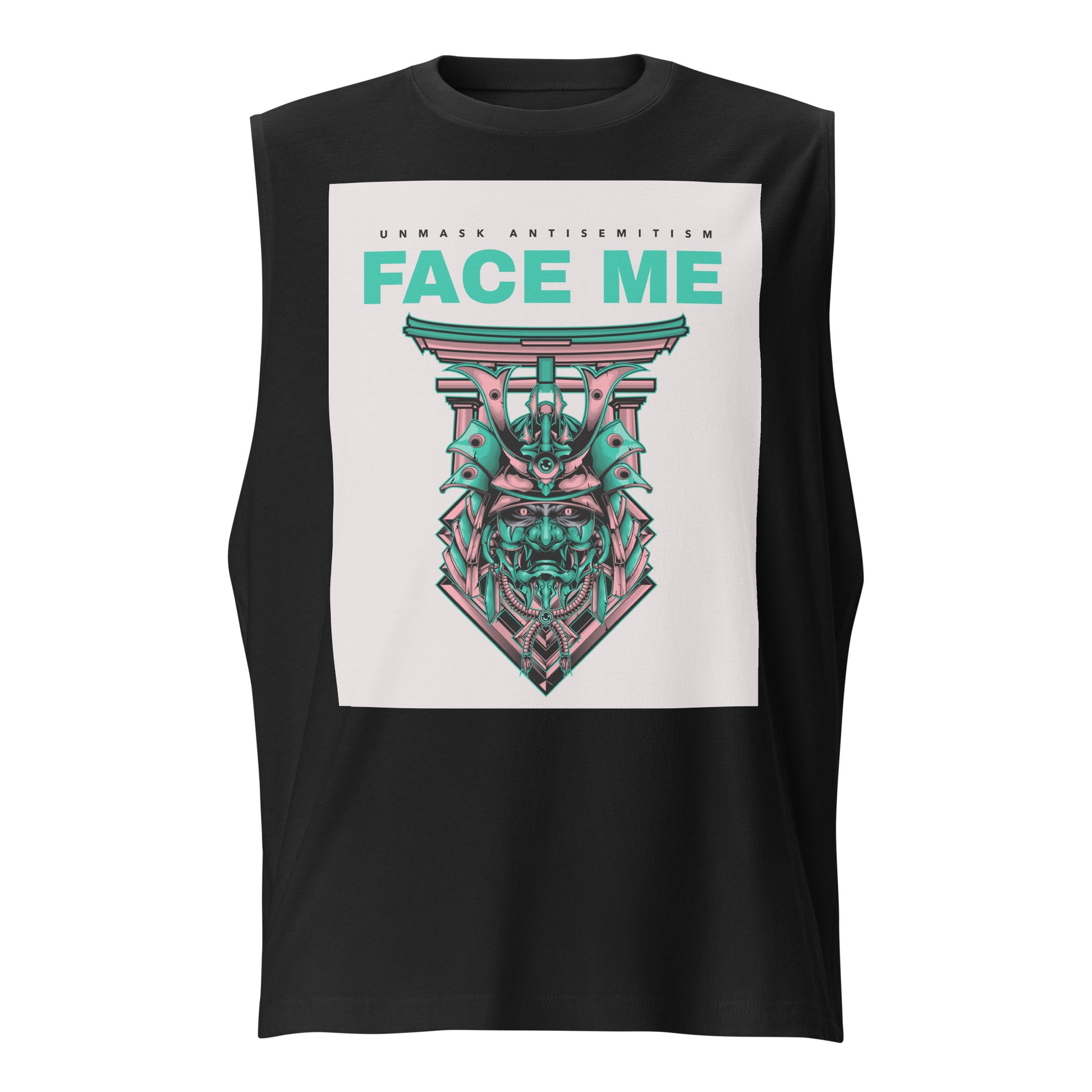 Face Me | Unmask Antisemitism | Unisex Muscle Tank Top Jouparty