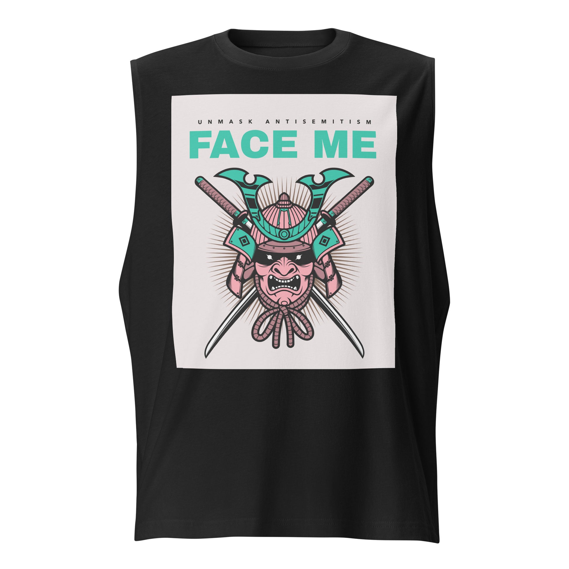 Face Me | Unmask Antisemitism | Unisex Muscle Tank Top Jouparty