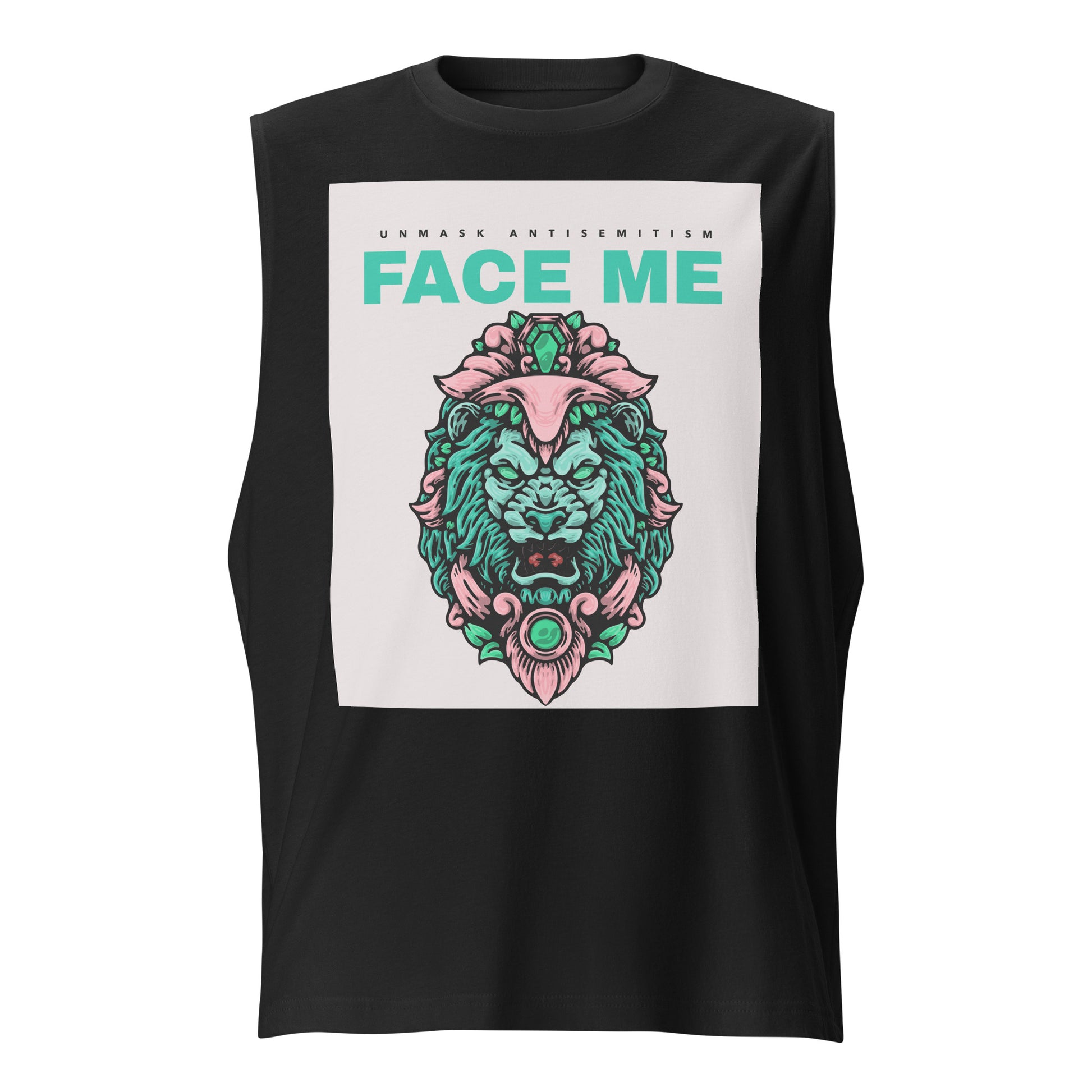 Face Me | Unmask Antisemitism | Unisex Muscle Tank Top Jouparty
