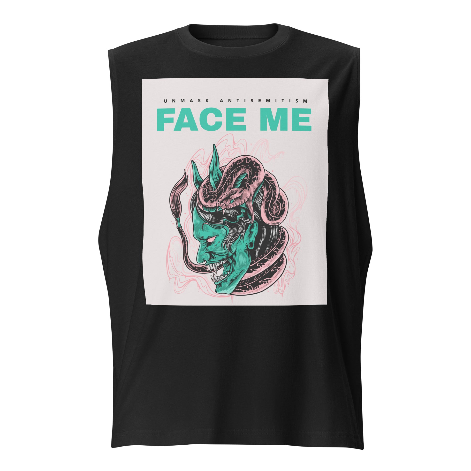 Face Me | Unmask Antisemitism | Unisex Muscle Tank Top