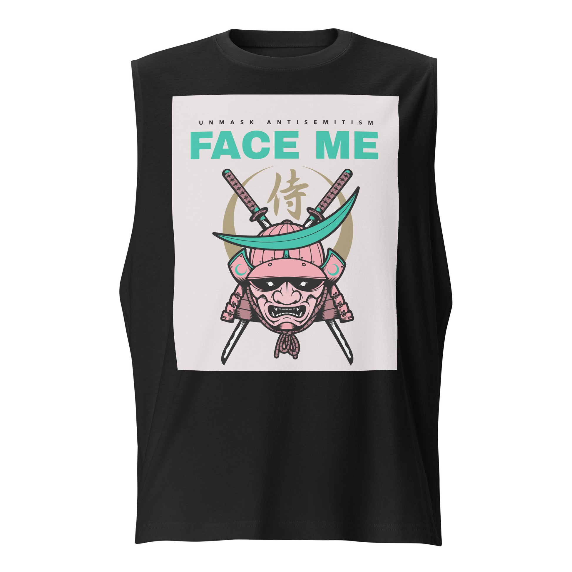 Face Me | Unmask Antisemitism | Unisex Muscle Tank Top Jouparty