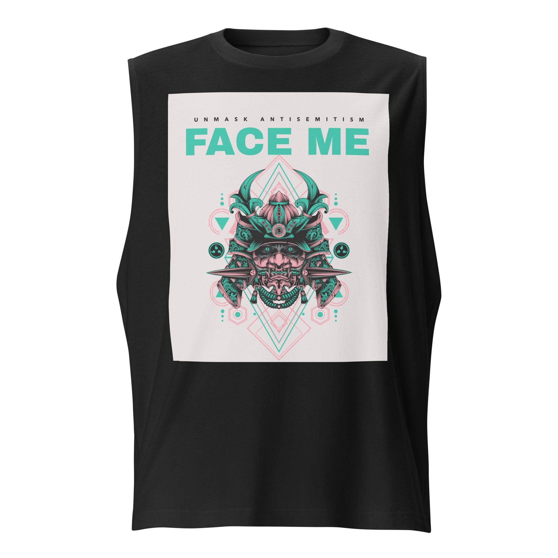 Face Me | Unmask Antisemitism | Unisex Muscle Tank Top Jouparty