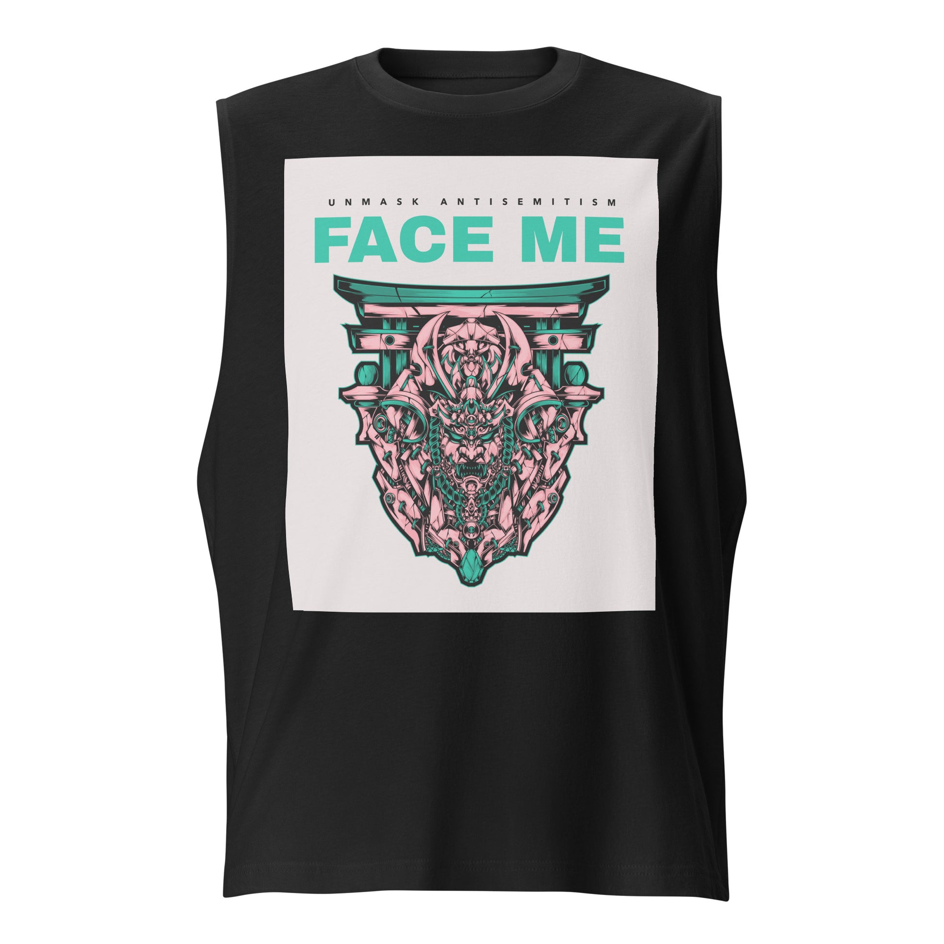 Face Me | Unmask Antisemitism | Unisex Muscle Tank Top Jouparty