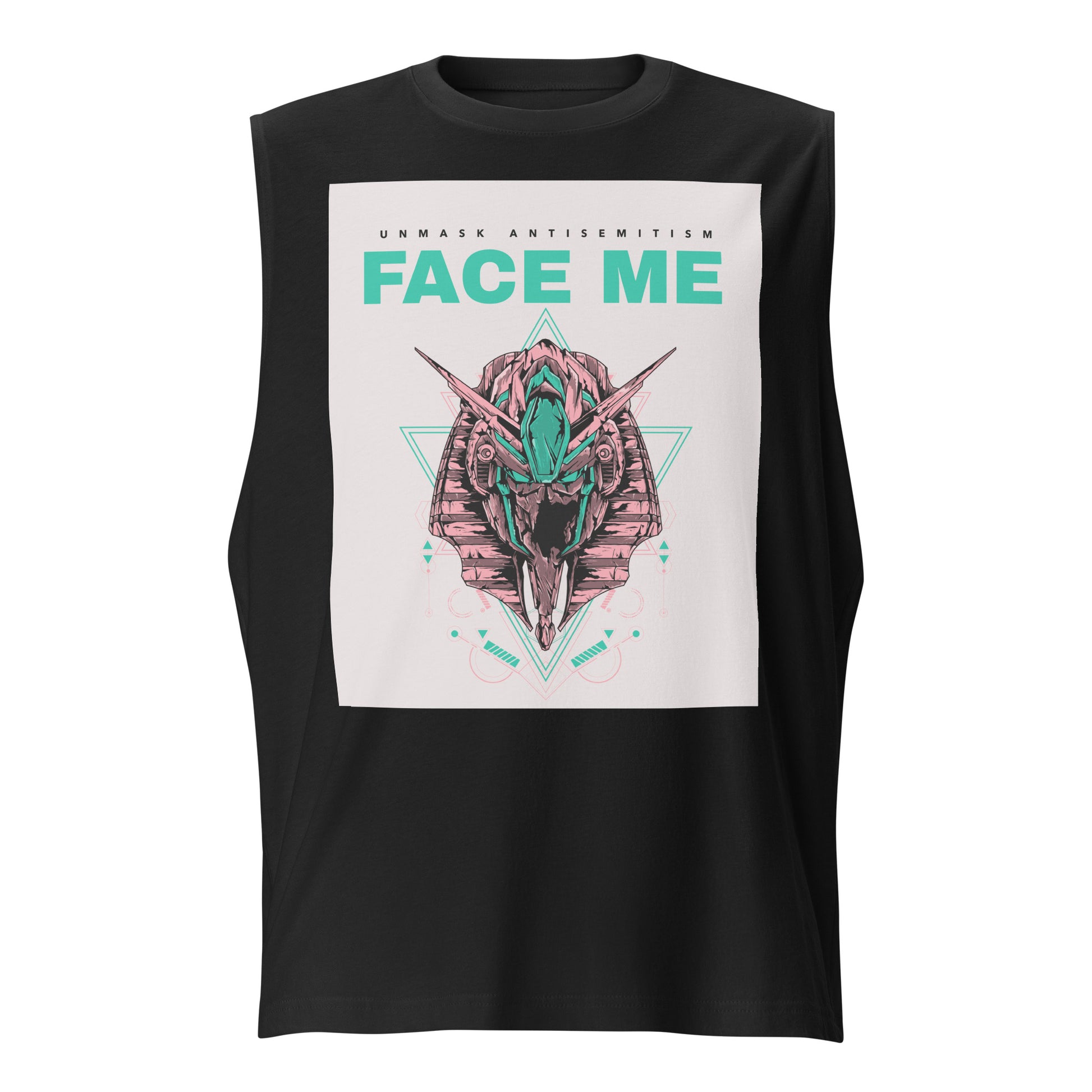 Face Me | Unmask Antisemitism | Unisex Muscle Tank Top Jouparty