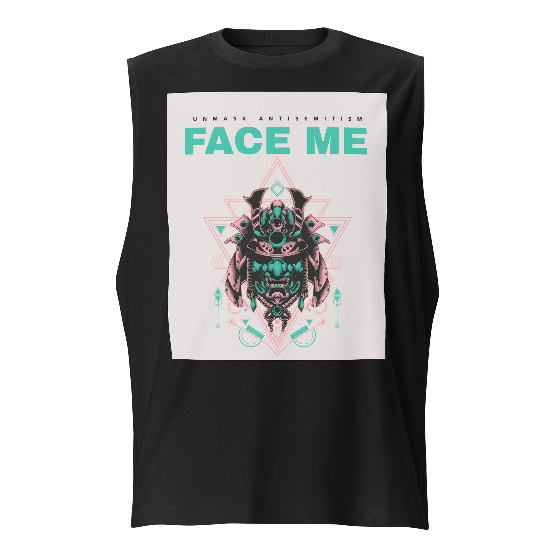 Face Me | Unmask Antisemitism | Unisex Muscle Tank Top Jouparty