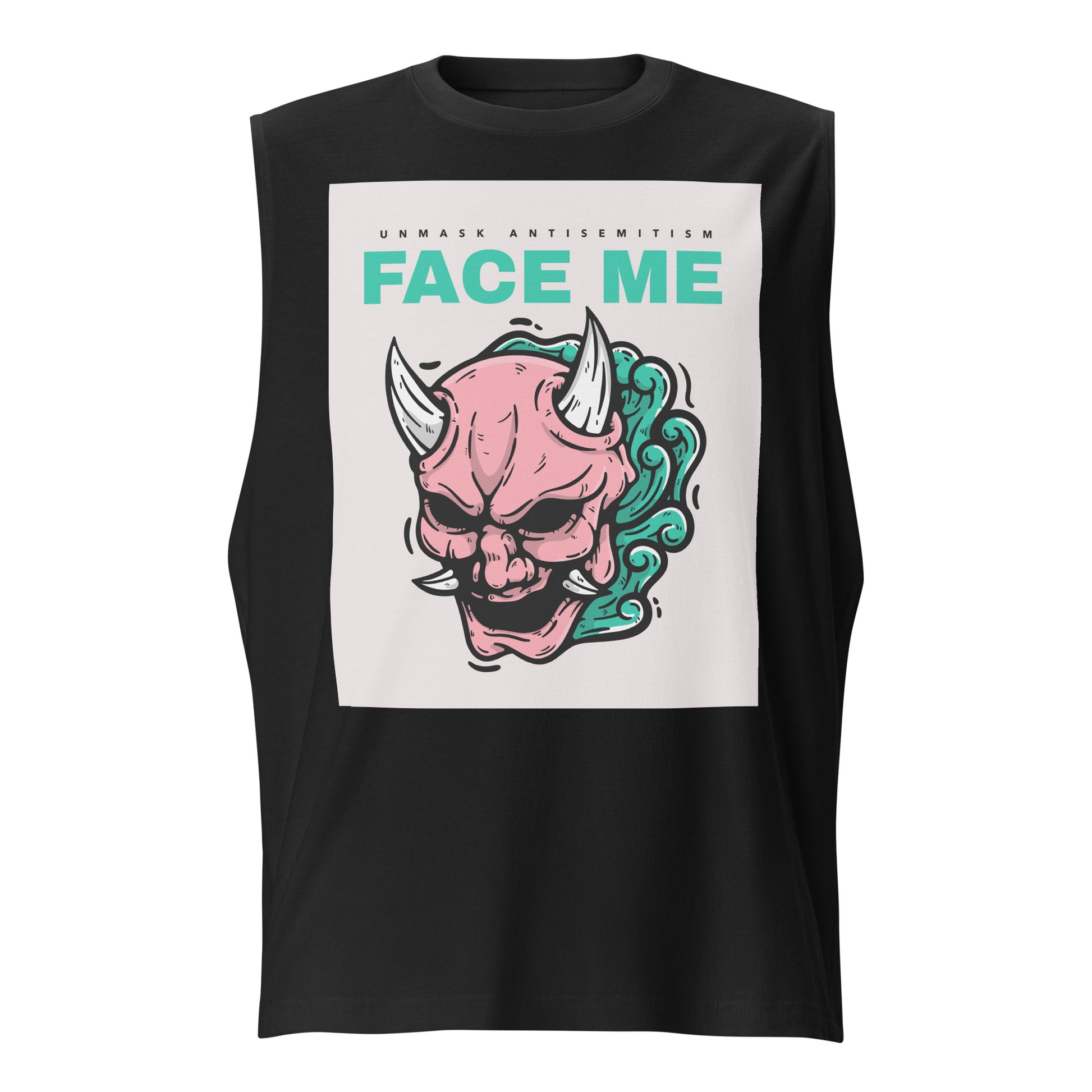 Face Me | Unmask Antisemitism | Unisex Muscle Tank Top Jouparty