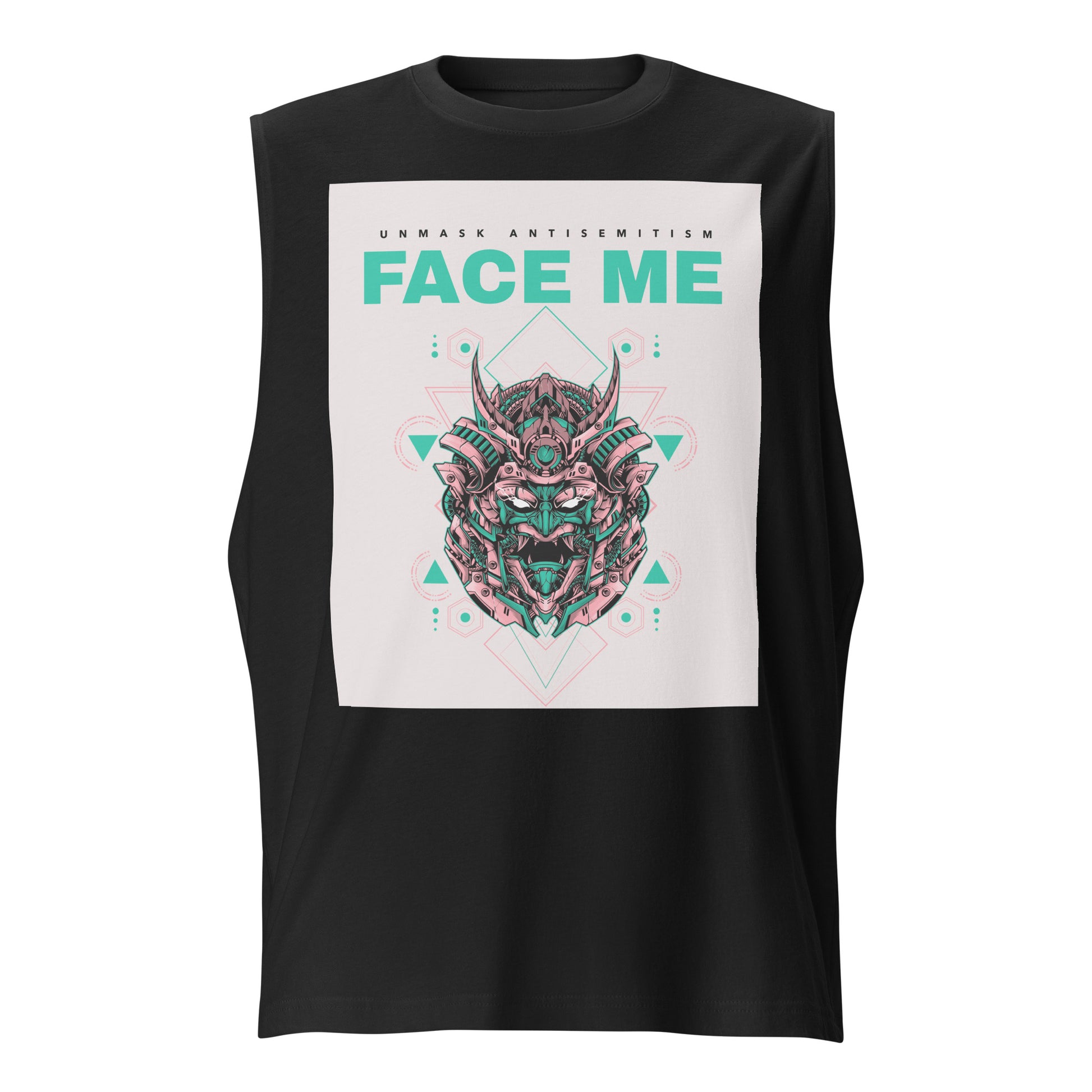 Face Me | Unmask Antisemitism | Unisex Muscle Tank Top