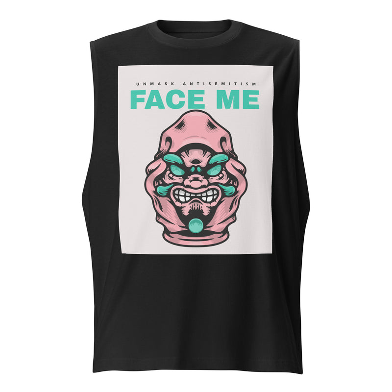 Face Me | Unmask Antisemitism | Unisex Muscle Tank Top
