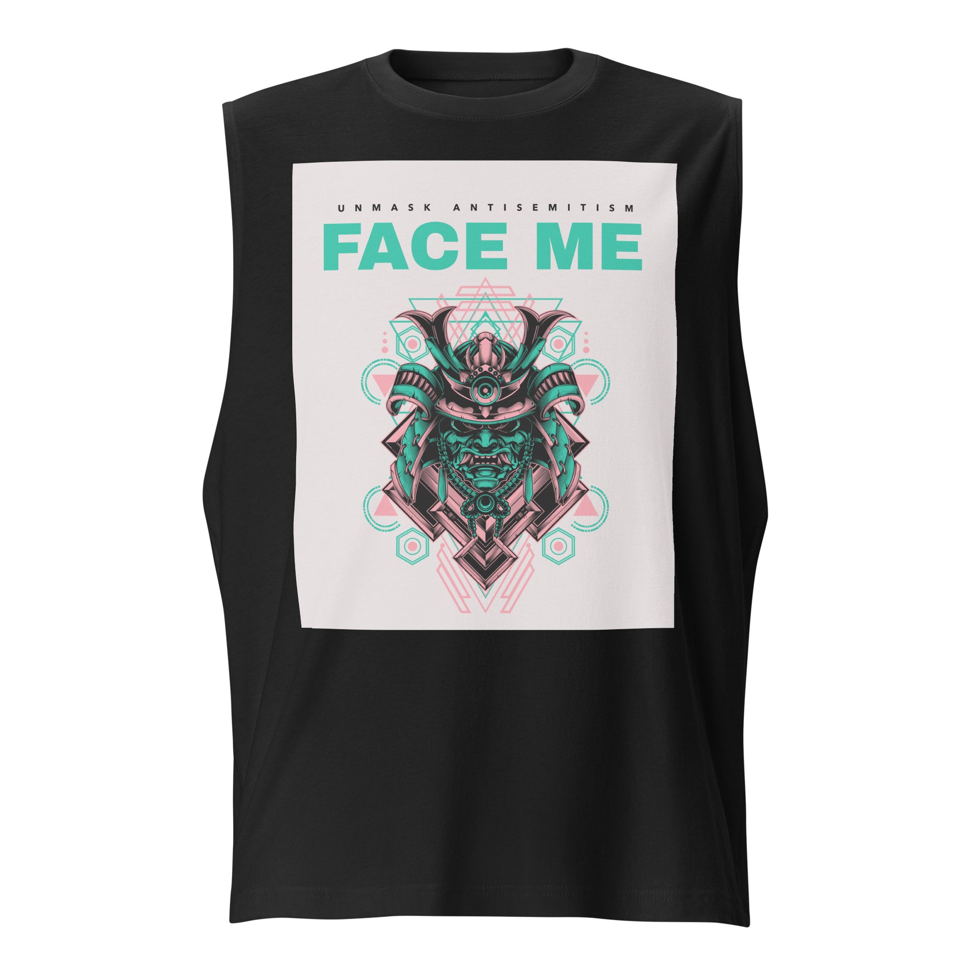 Face Me | Unmask Antisemitism | Unisex Muscle Tank Top Jouparty