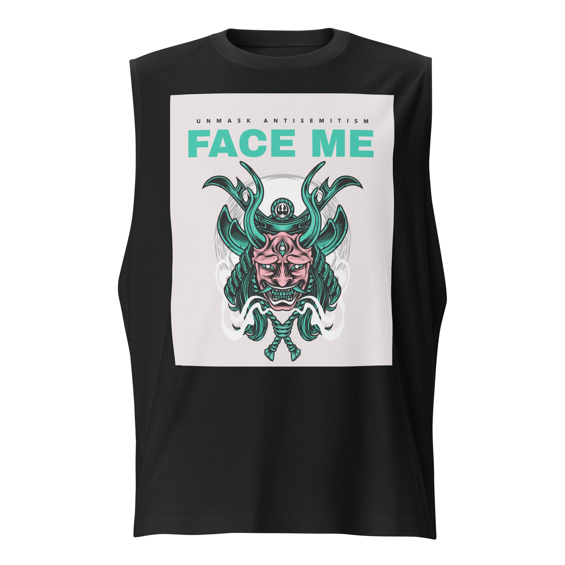 Face Me | Unmask Antisemitism | Unisex Muscle Tank Top Jouparty