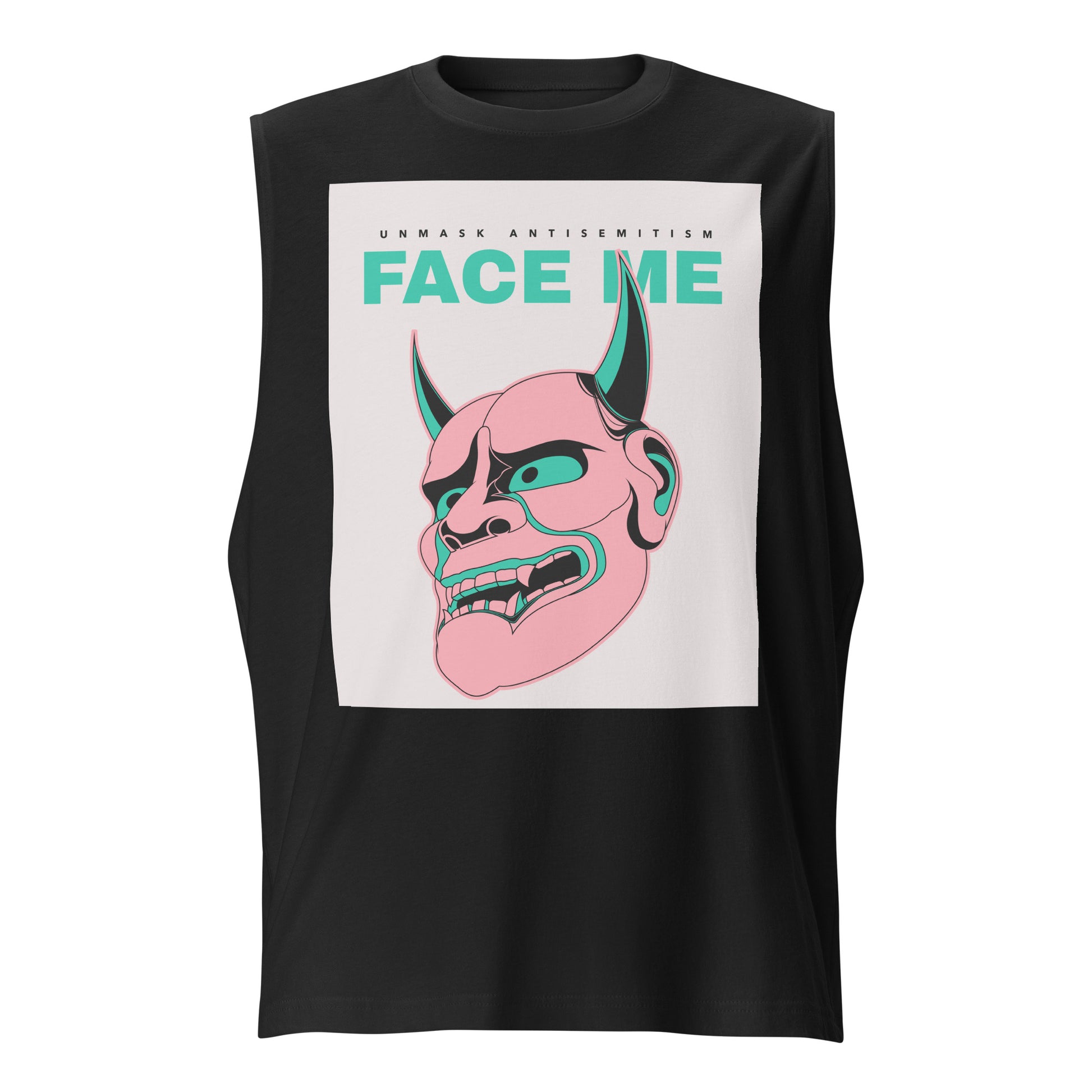 Face Me | Unmask Antisemitism | Unisex Muscle Tank Top