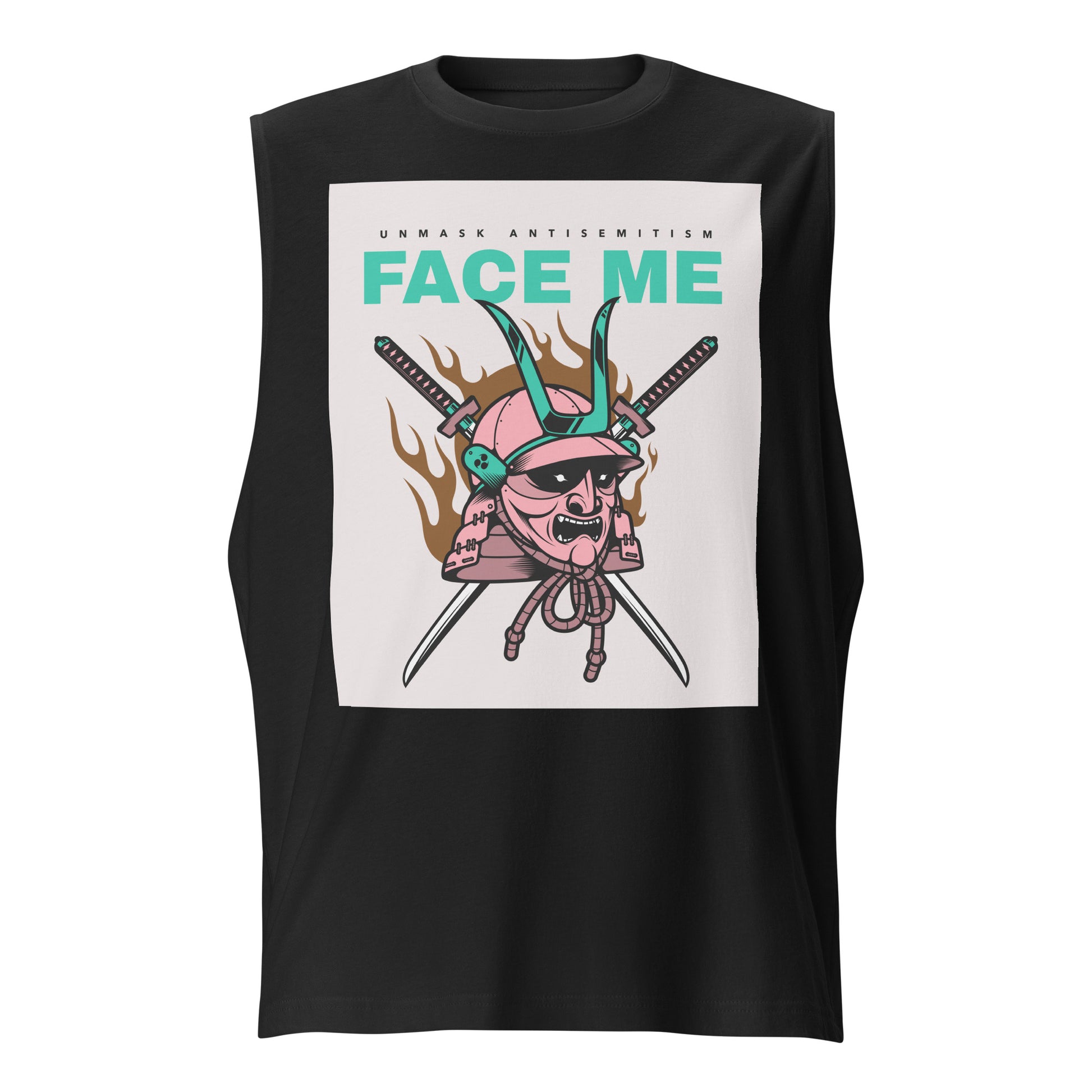 Face Me | Unmask Antisemitism | Unisex Muscle Tank Top