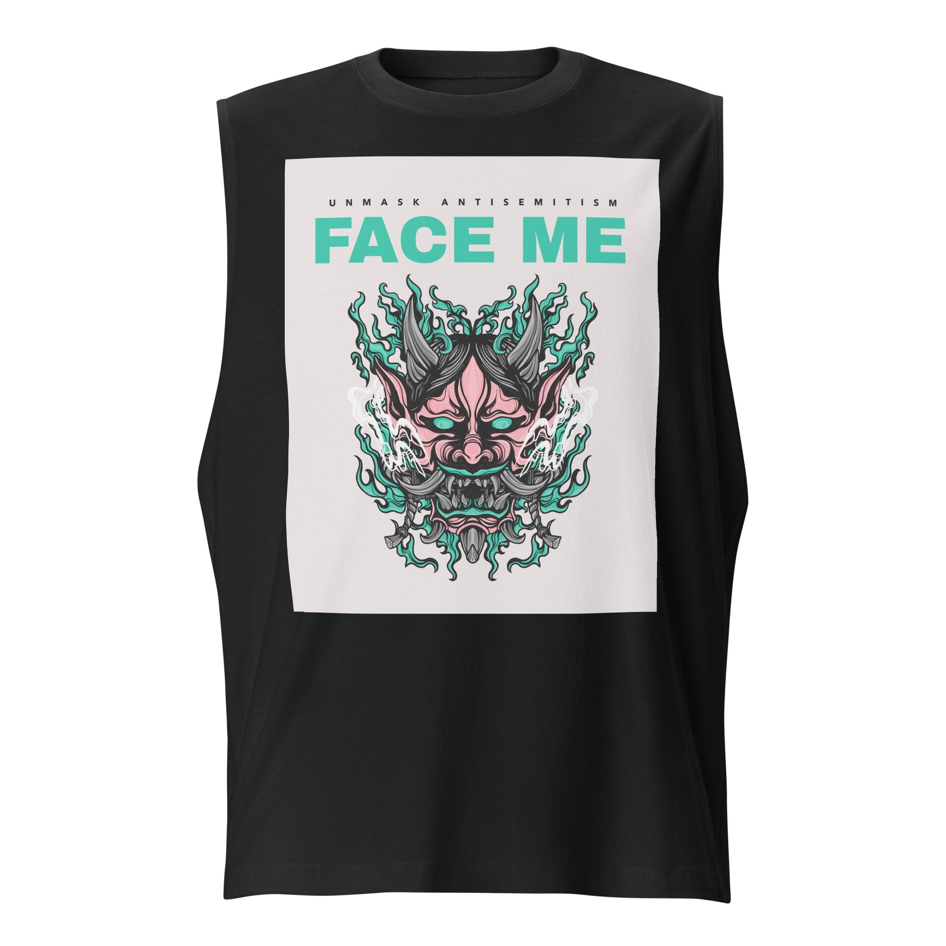 Face Me | Unmask Antisemitism | Unisex Muscle Tank Top Jouparty