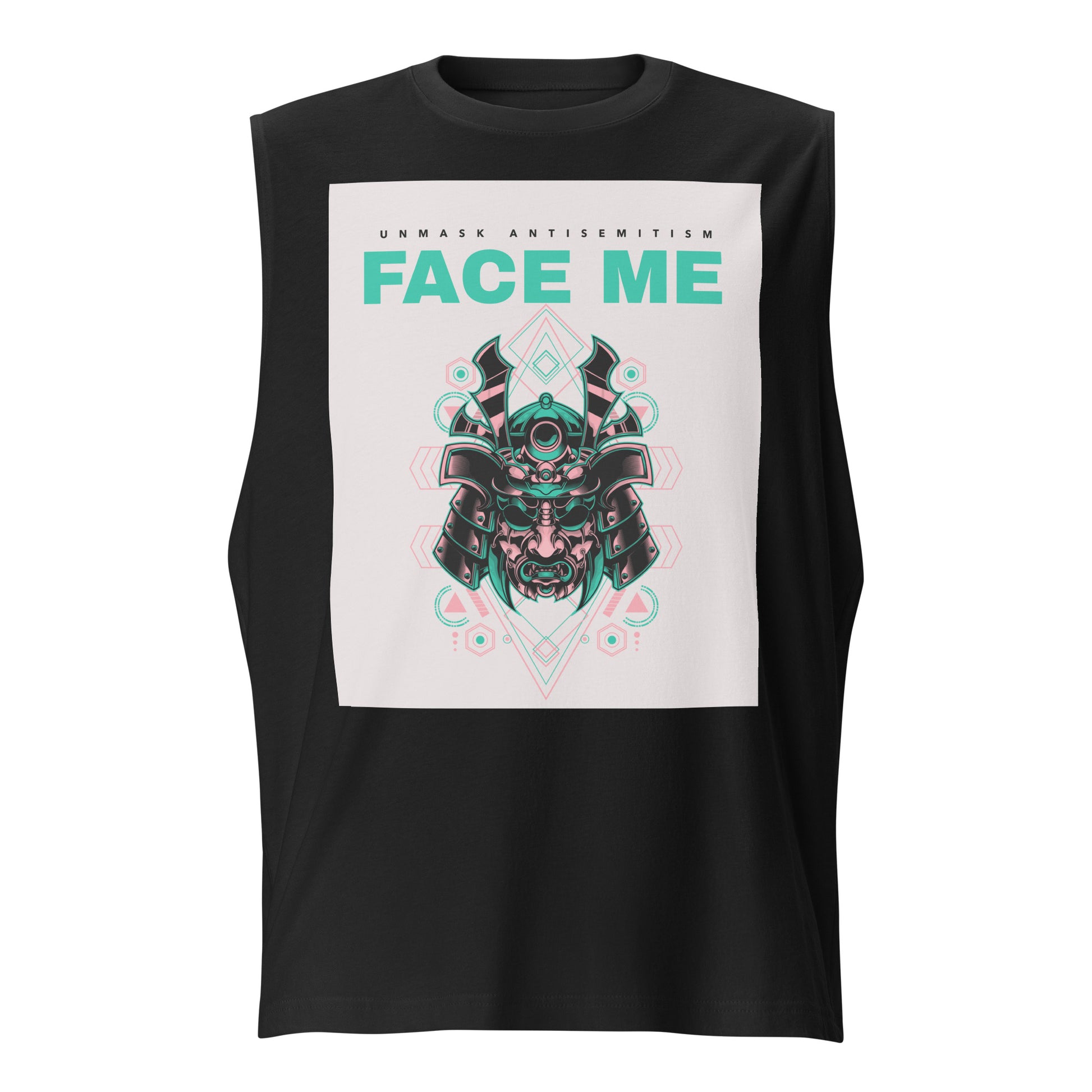 Face Me | Unmask Antisemitism | Unisex Muscle Tank Top