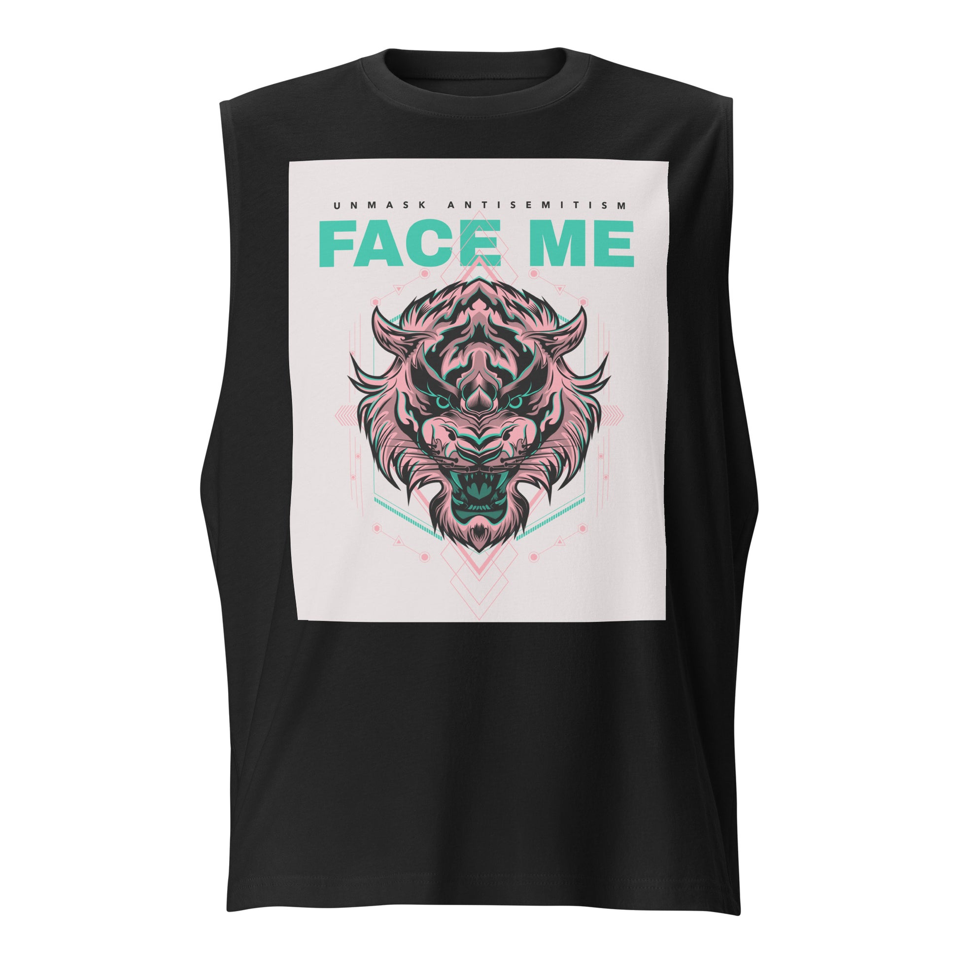 Face Me | Unmask Antisemitism | Unisex Muscle Tank Top Jouparty