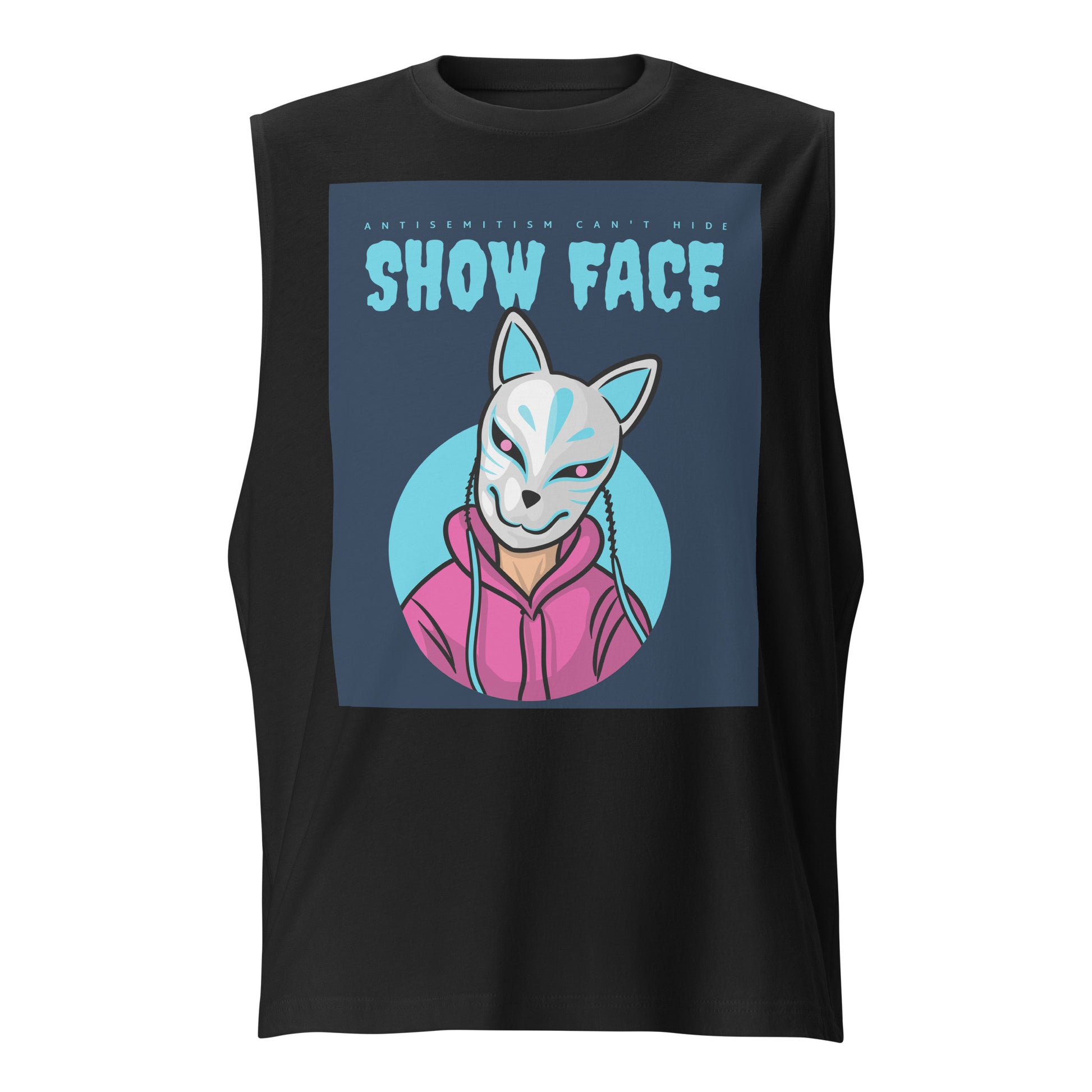 Show Face | Antisemitism Can't Hide | Unisex Muscle Tank Top Jouparty