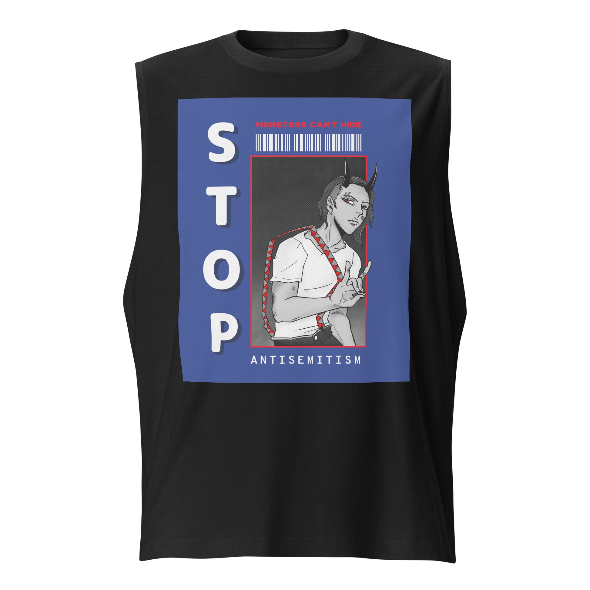 Monsters Can't Hide | Antisemitism | Unisex Muscle Tank Top Jouparty