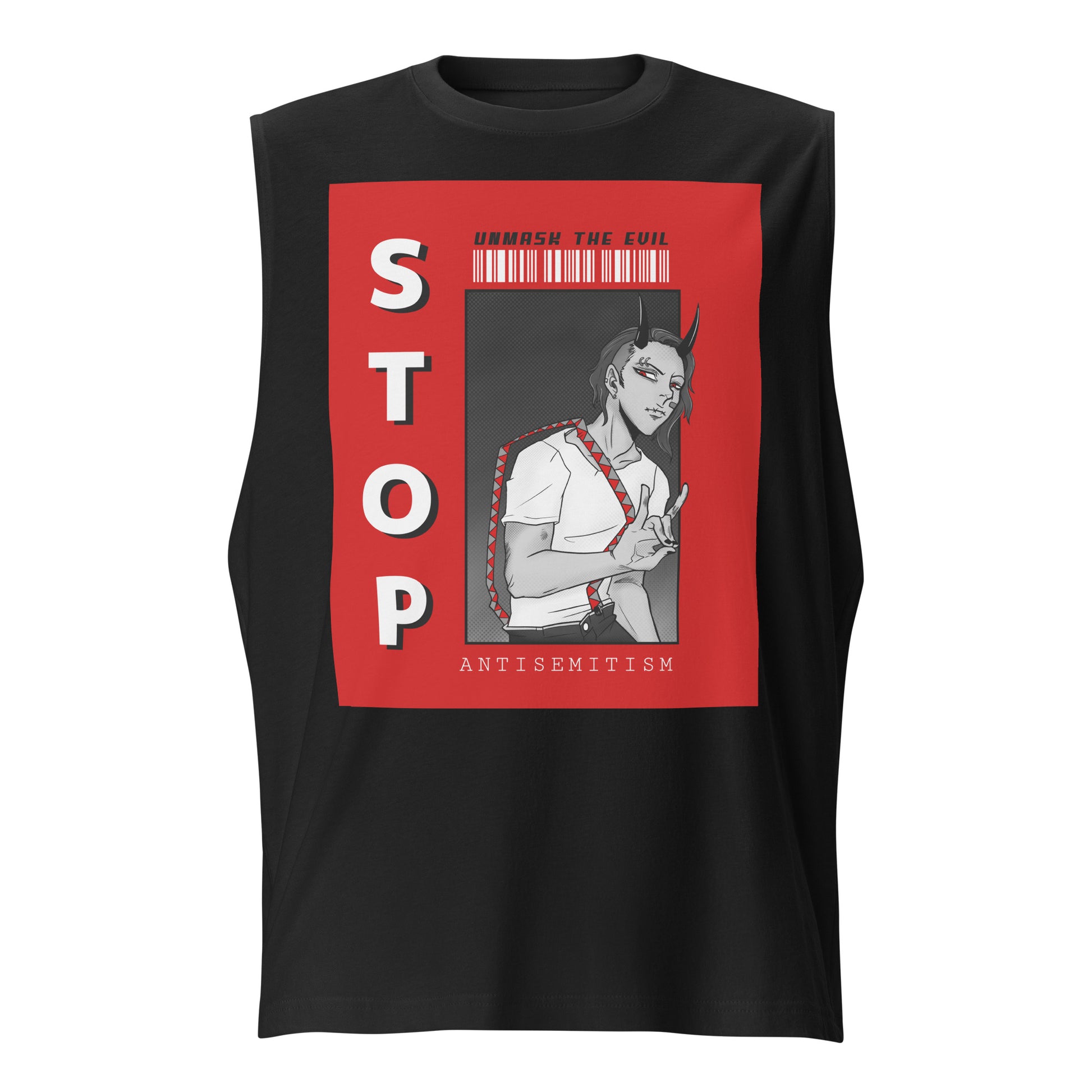 Unmask Evil | Antisemitism | Unisex Muscle Tank Top
