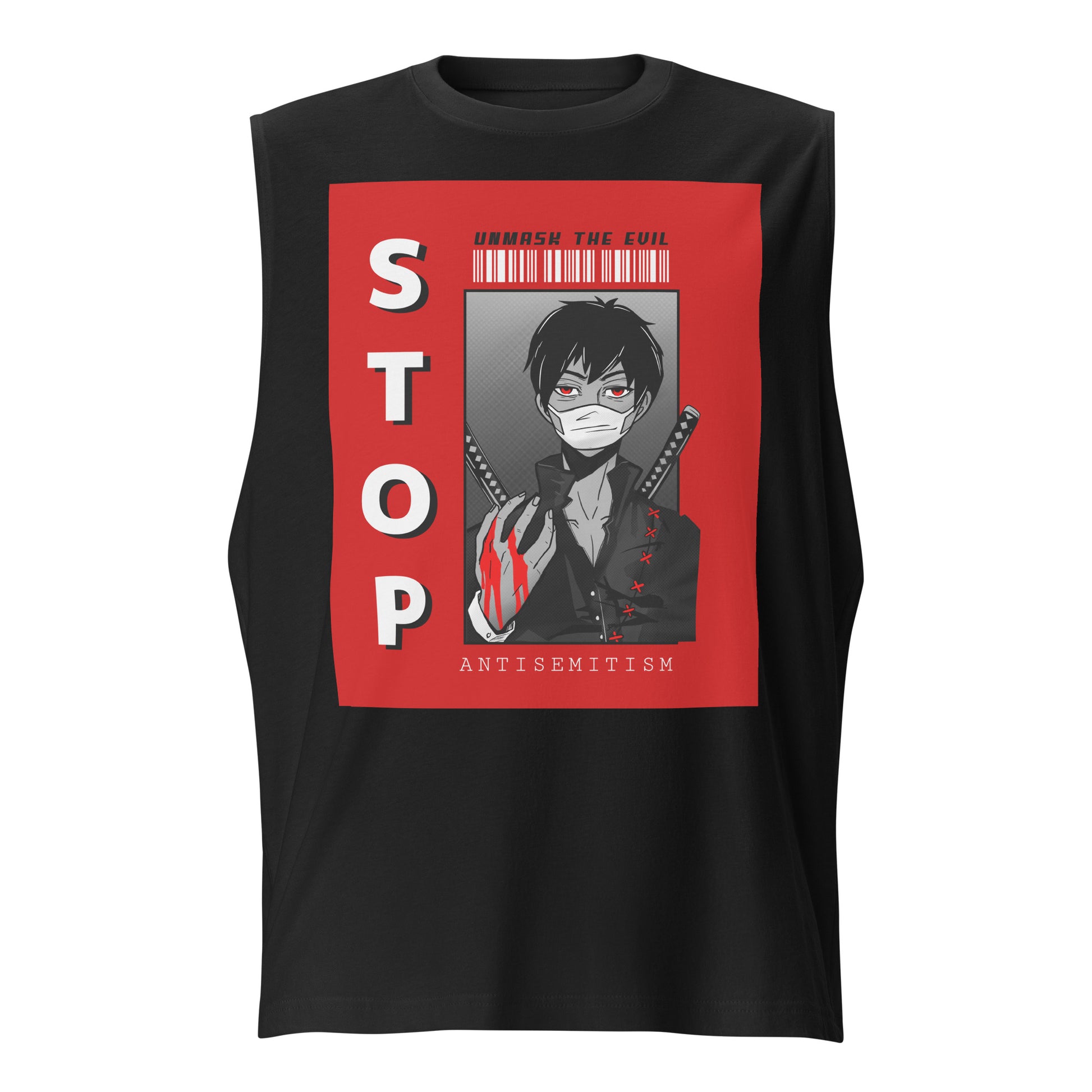 Unmask Evil | Antisemitism | Unisex Muscle Tank Top