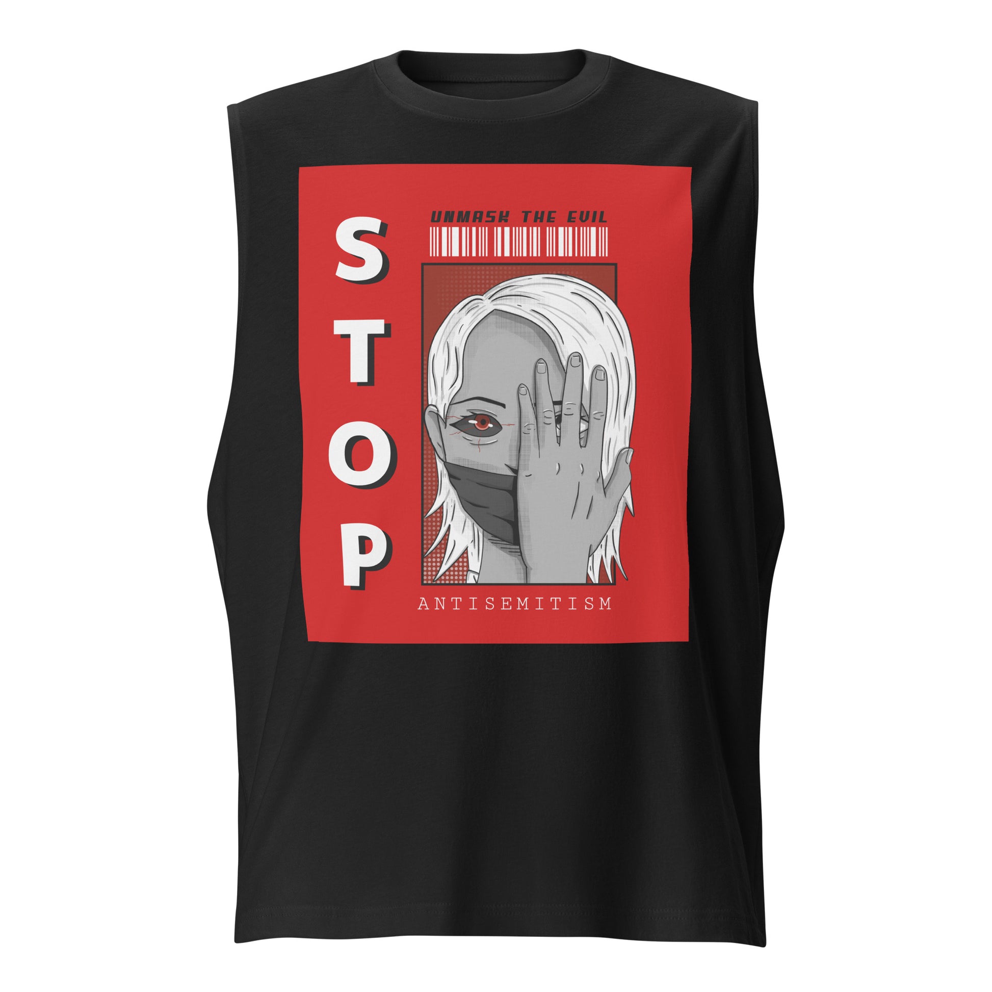 Unmask Evil | Antisemitism | Unisex Muscle Tank Top