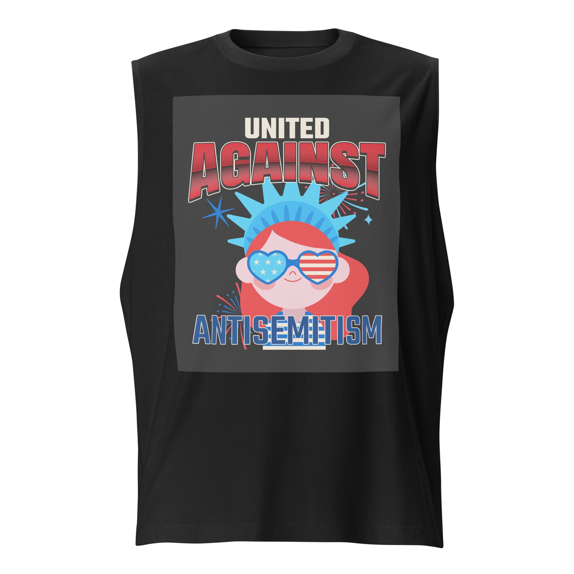 USA Edition | United Against Antisemitism | Unisex Muscle Tank Top Jouparty