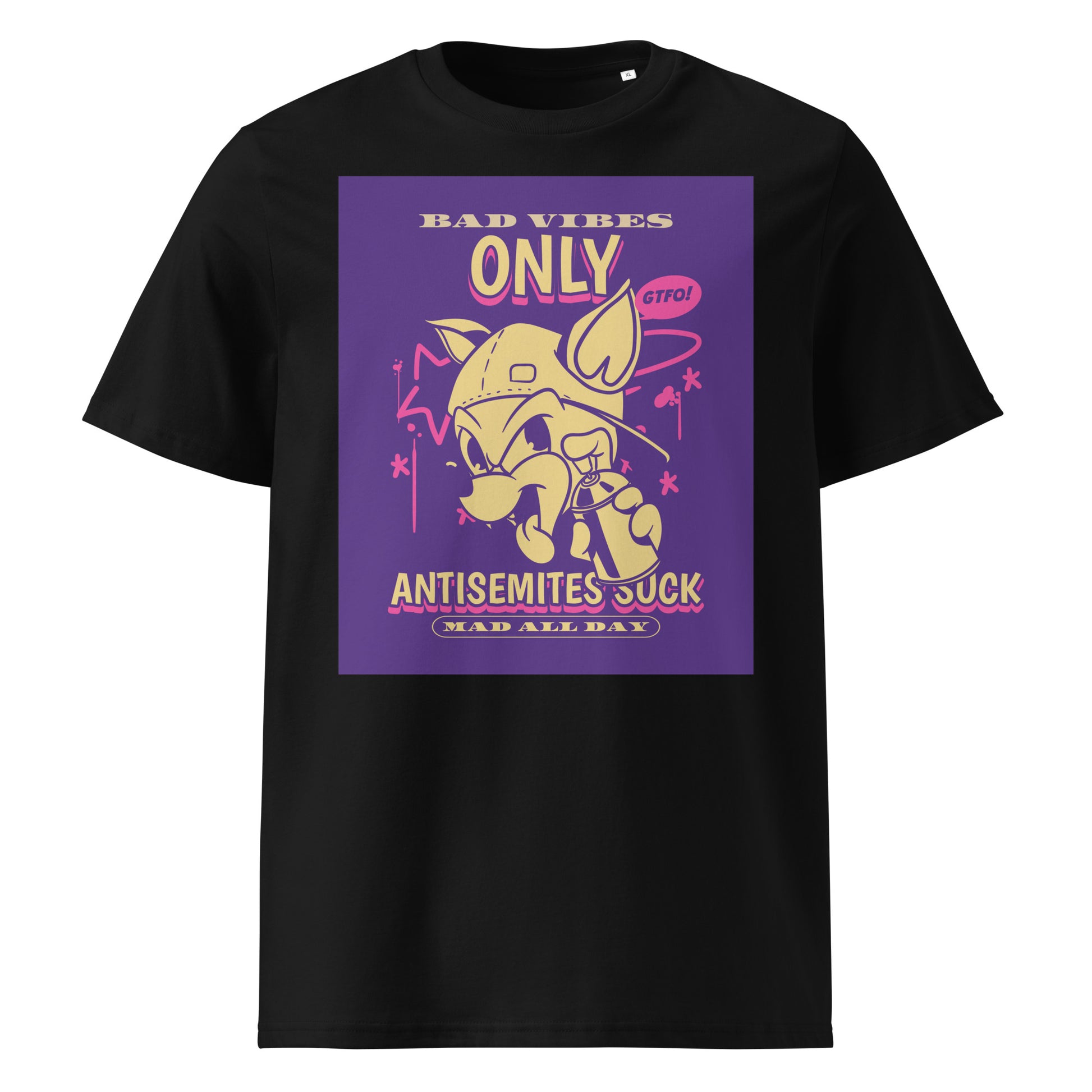 Streetart Graffiti Cartoon | Antisemitism | Unisex Organic T-Shirt