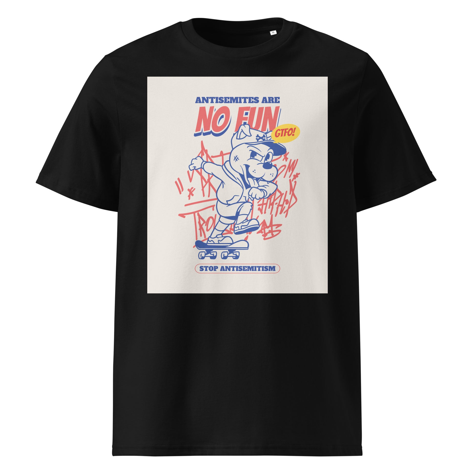 Streetart Graffiti Cartoon | Antisemitism | Unisex Organic T-Shirt