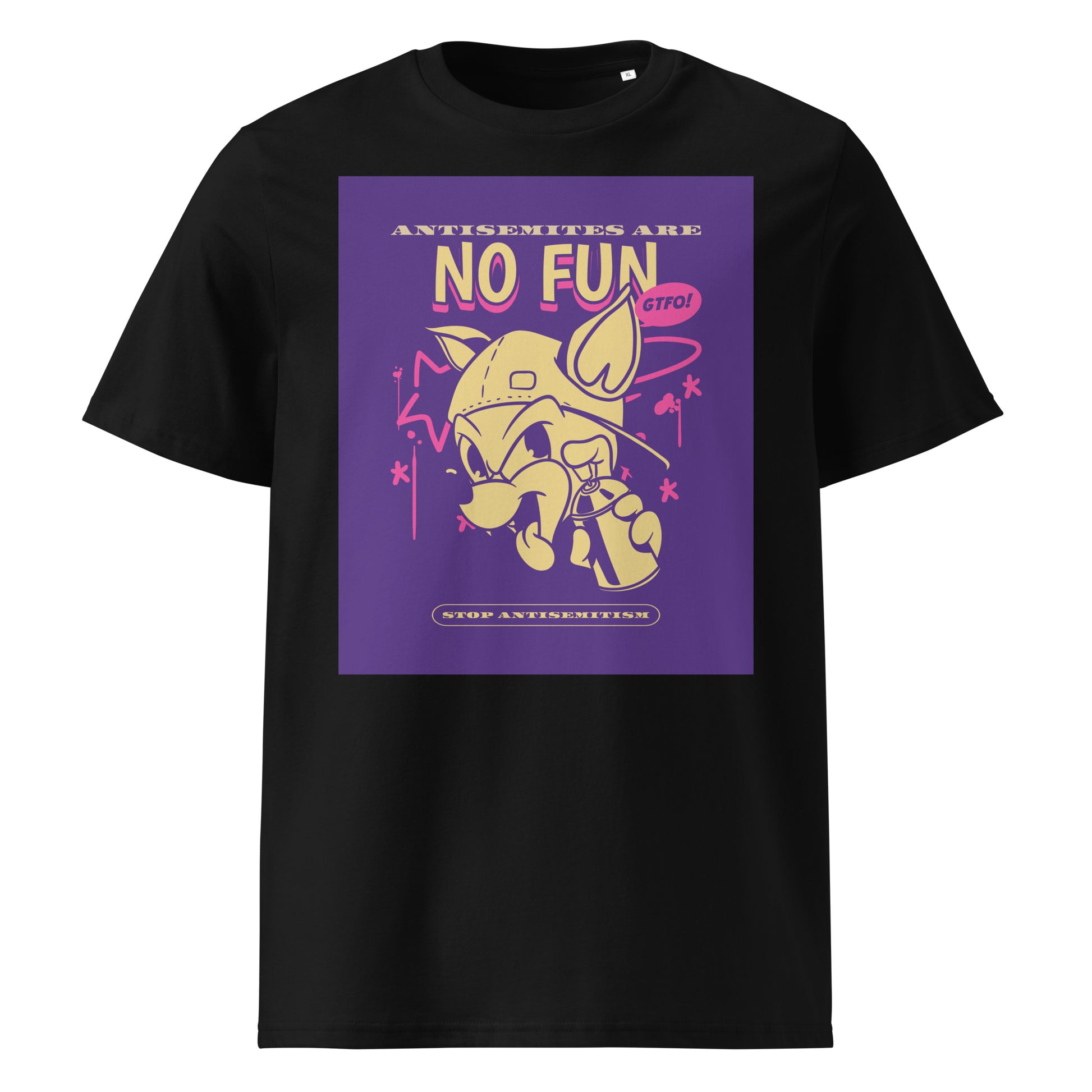 Streetart Graffiti Cartoon | Antisemitism | Unisex Organic T-Shirt